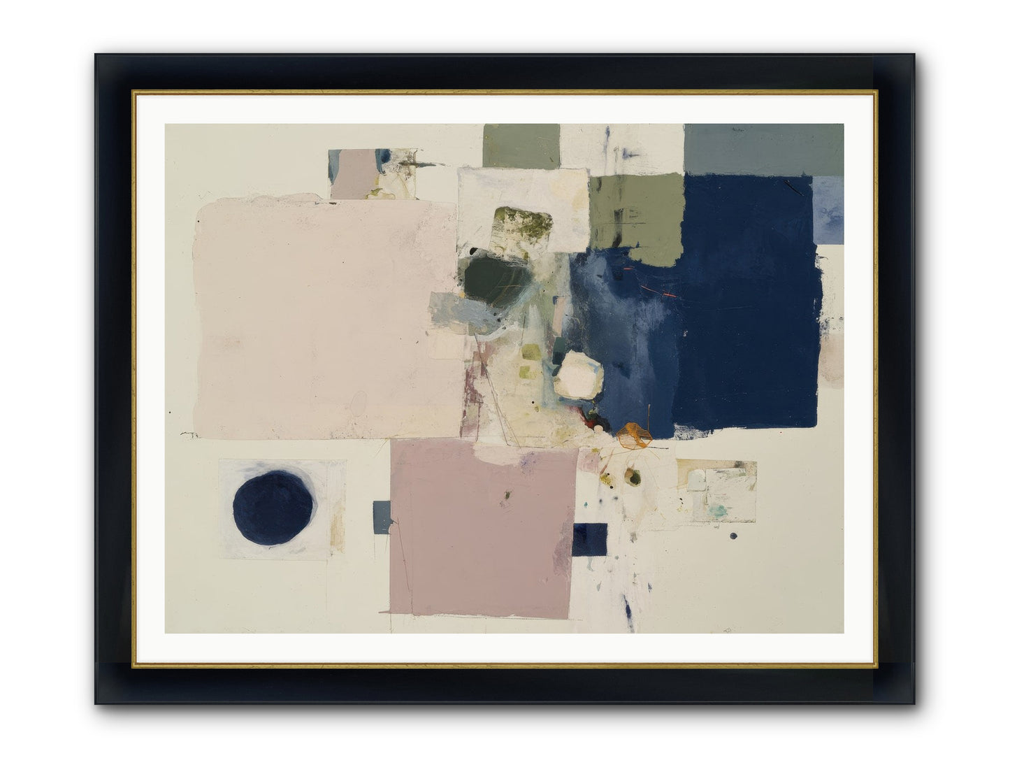 Remembered Framed Print - Wide Black w/Gold 48x36