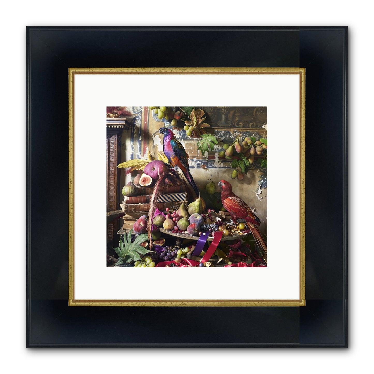 Remnant Roosts Of Paradise Framed Print - Wide Black w/Gold 10x10
