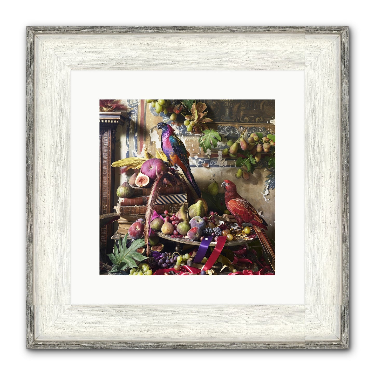 Remnant Roosts Of Paradise Framed Print - Driftwood White 12x12