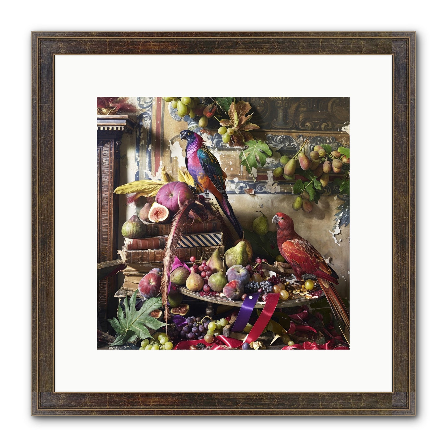 Remnant Roosts Of Paradise Framed Print - Slimwoods Black/Gold 12x12