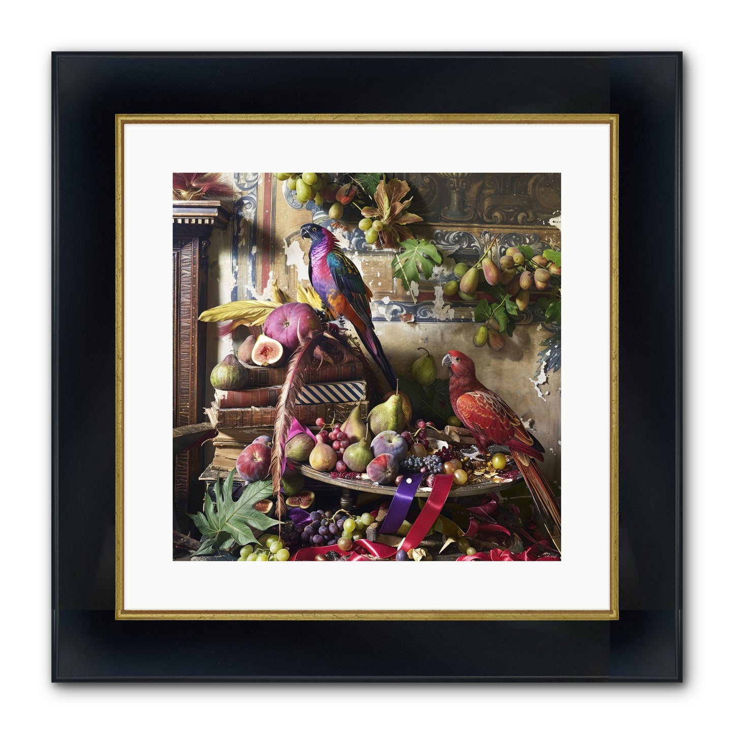 Remnant Roosts Of Paradise Framed Print - Wide Black w/Gold 16x16