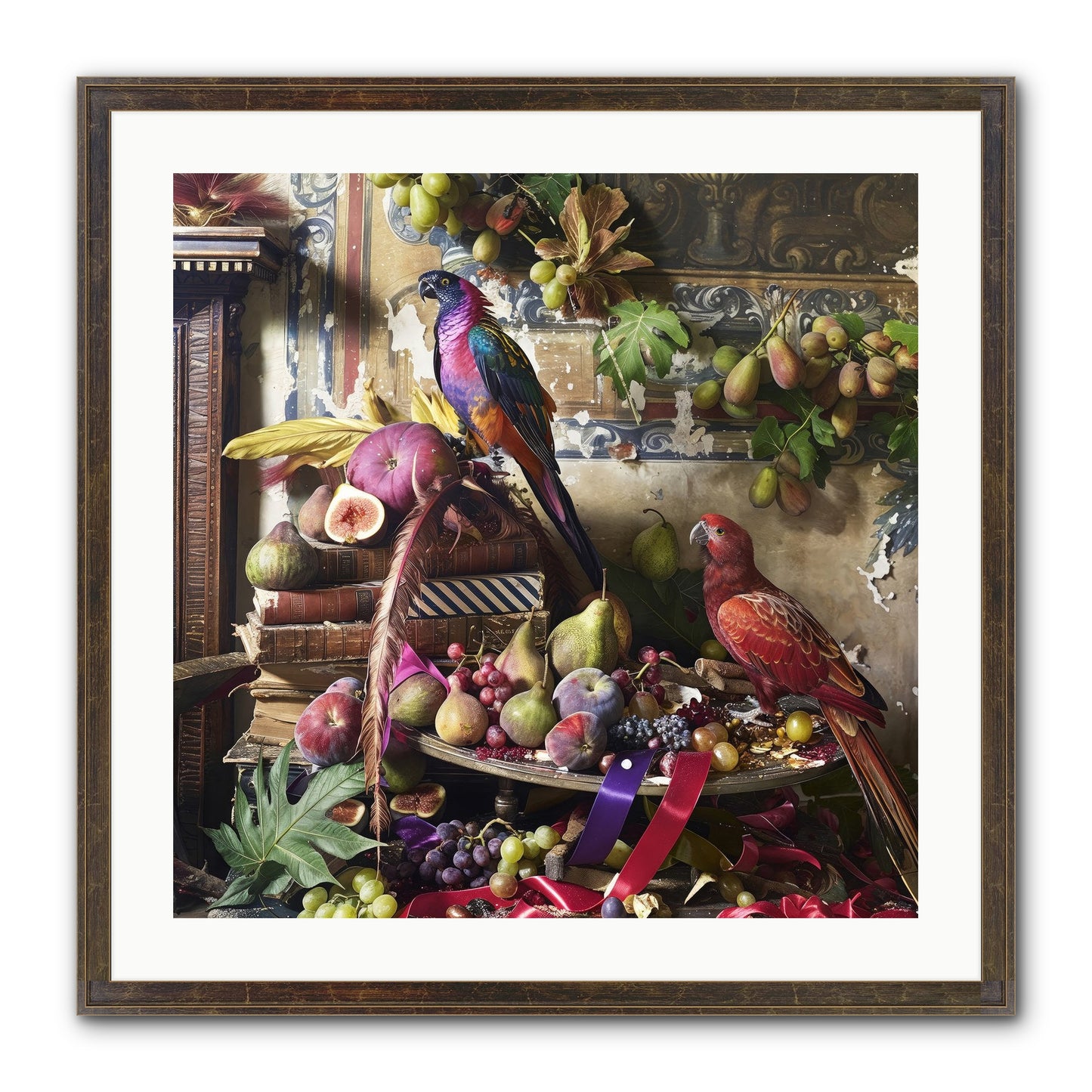 Remnant Roosts Of Paradise Framed Print - Slimwoods Black/Gold 24x24