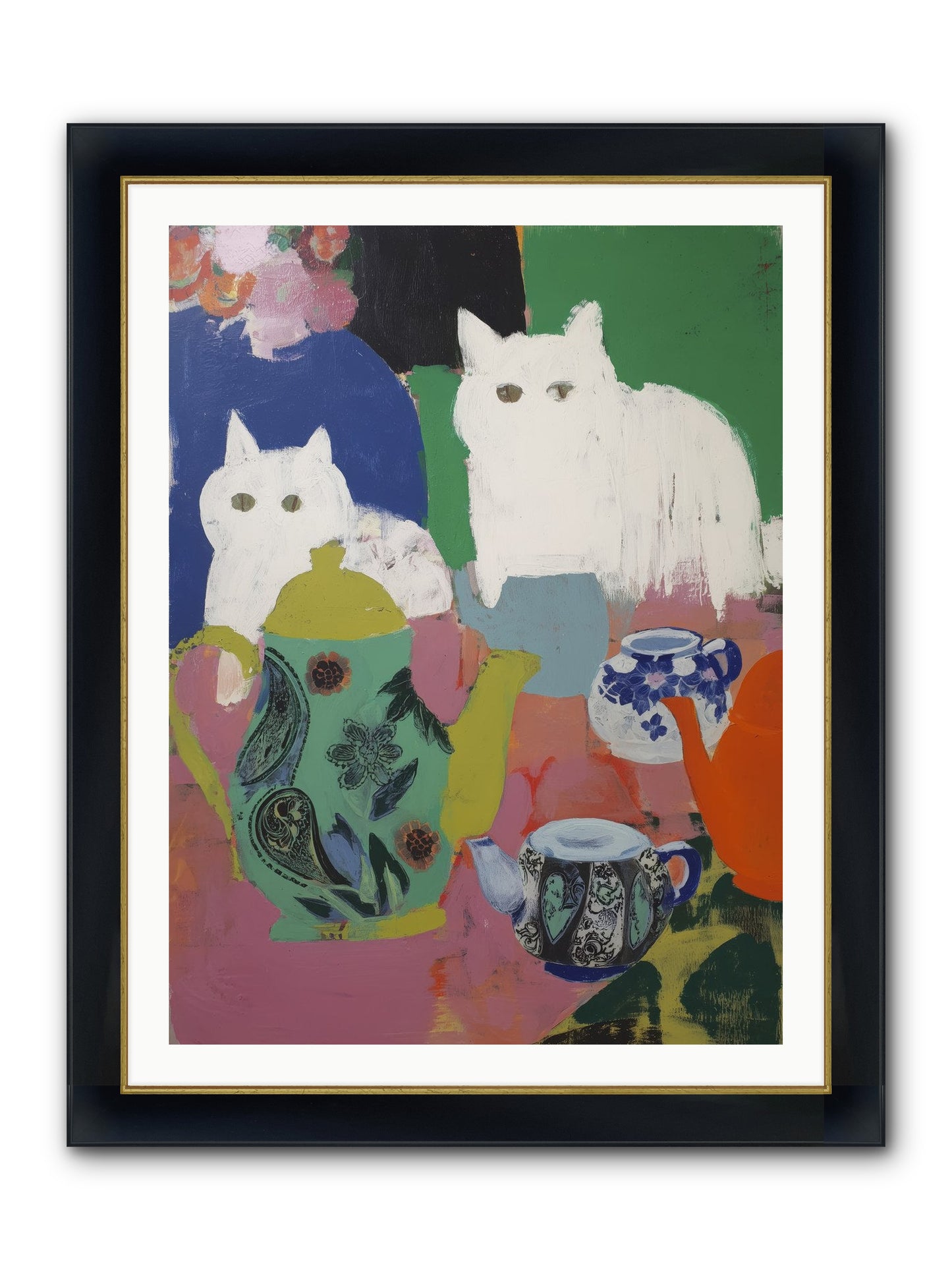 Renaissance Framed Print - Wide Black w/Gold 30x40