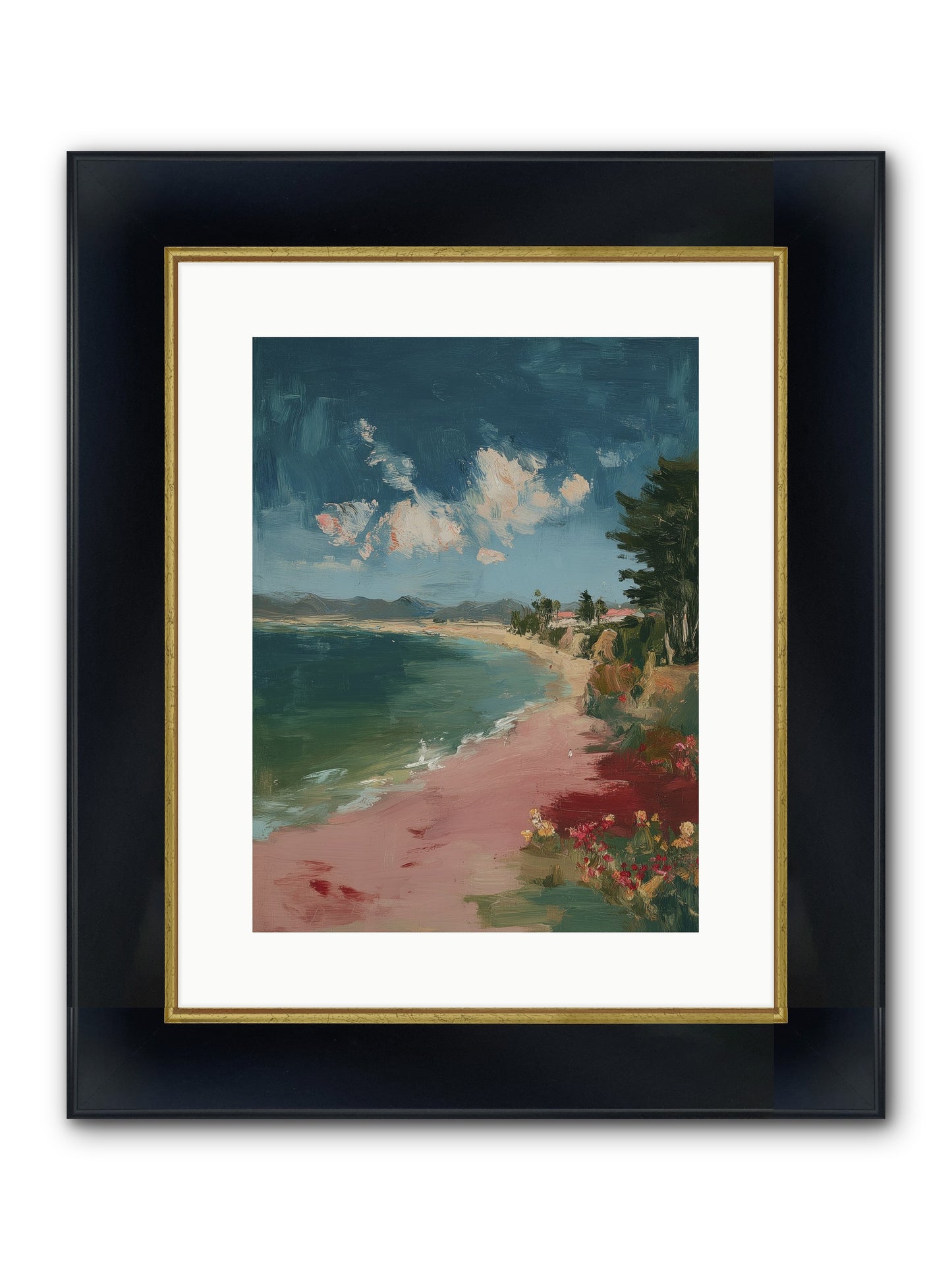 Renaissance Dreams Framed Print - Wide Black w/Gold 12x16
