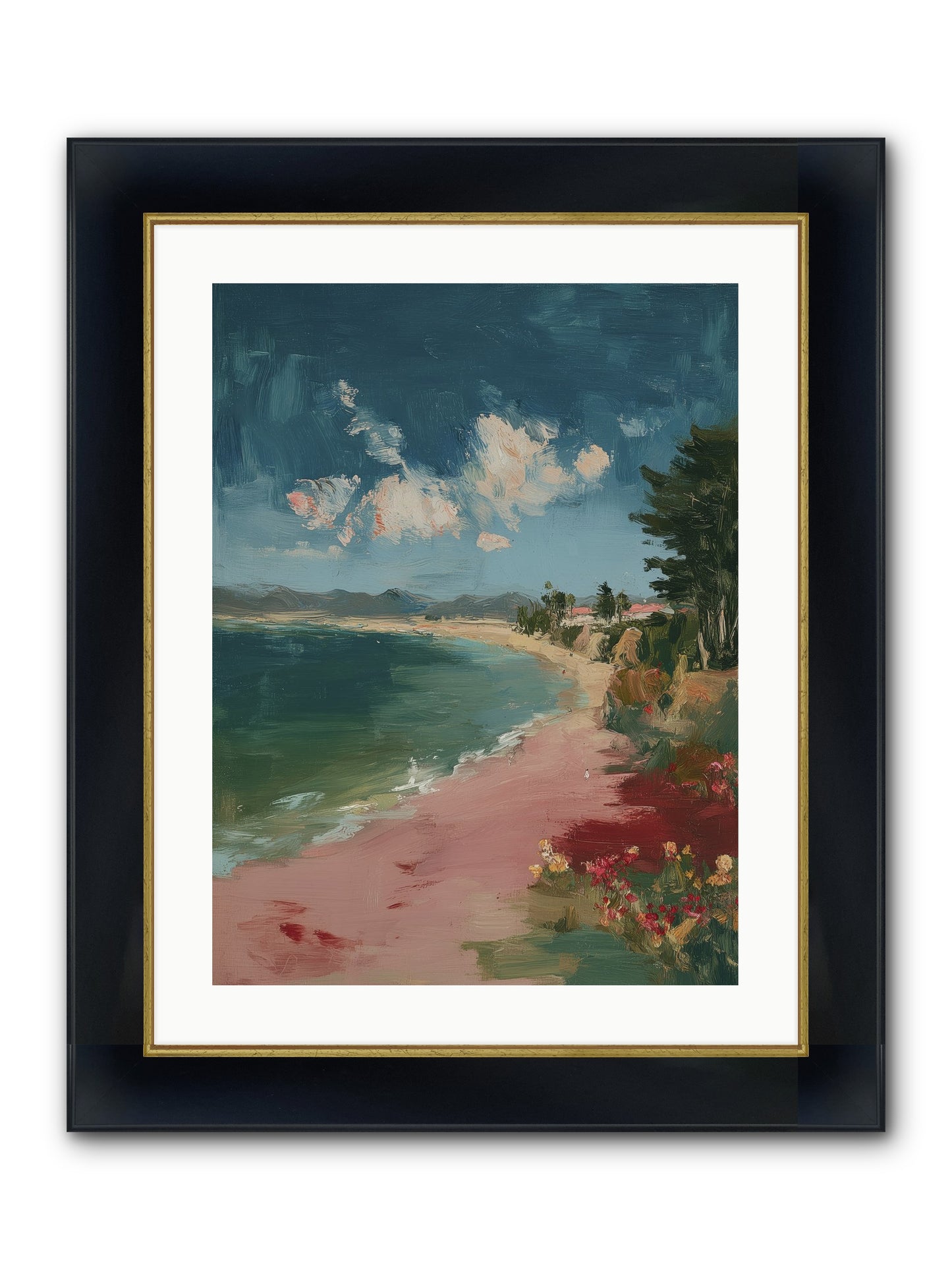Renaissance Dreams Framed Print - Wide Black w/Gold 18x24