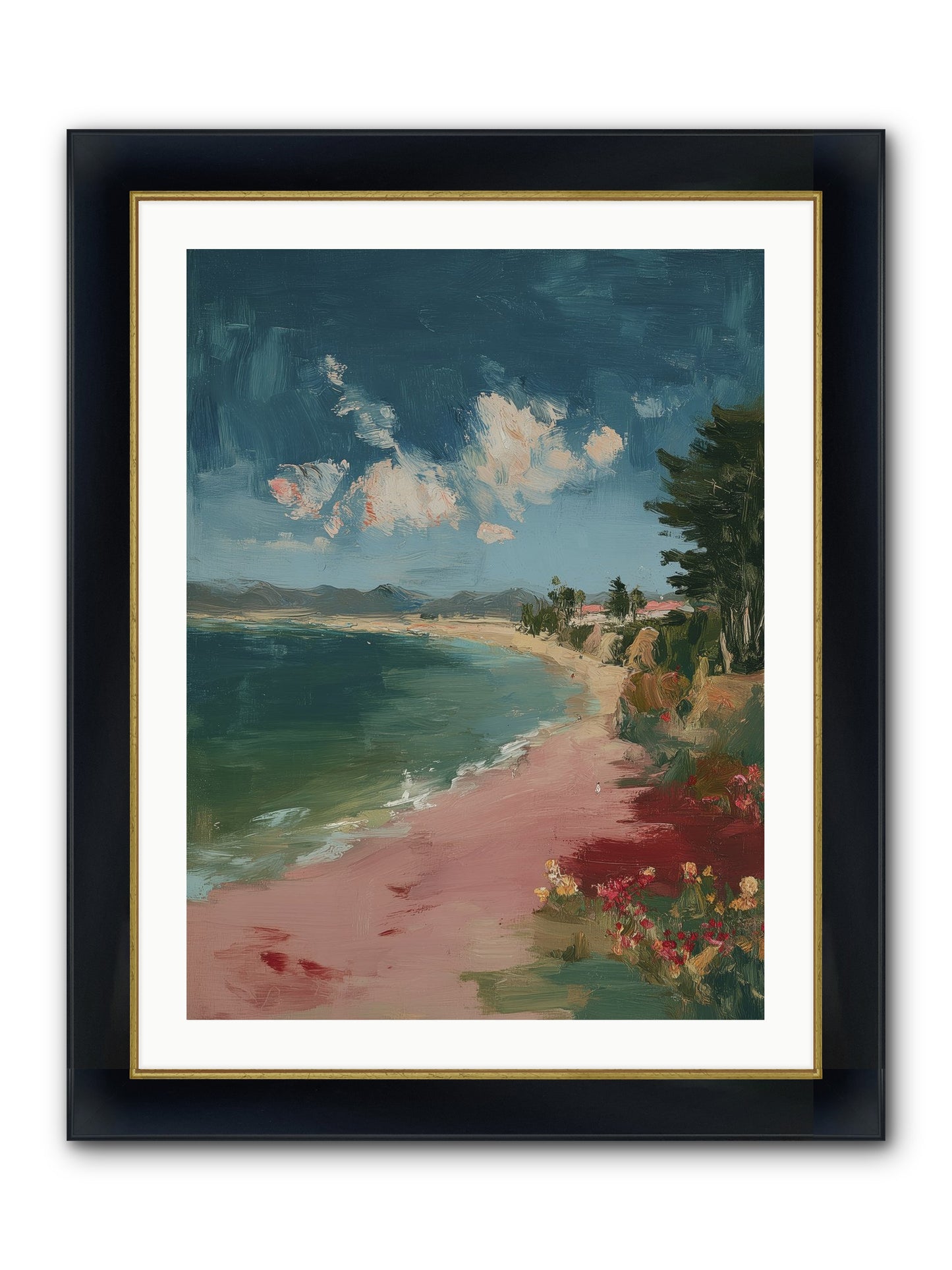 Renaissance Dreams Framed Print - Wide Black w/Gold 24x32