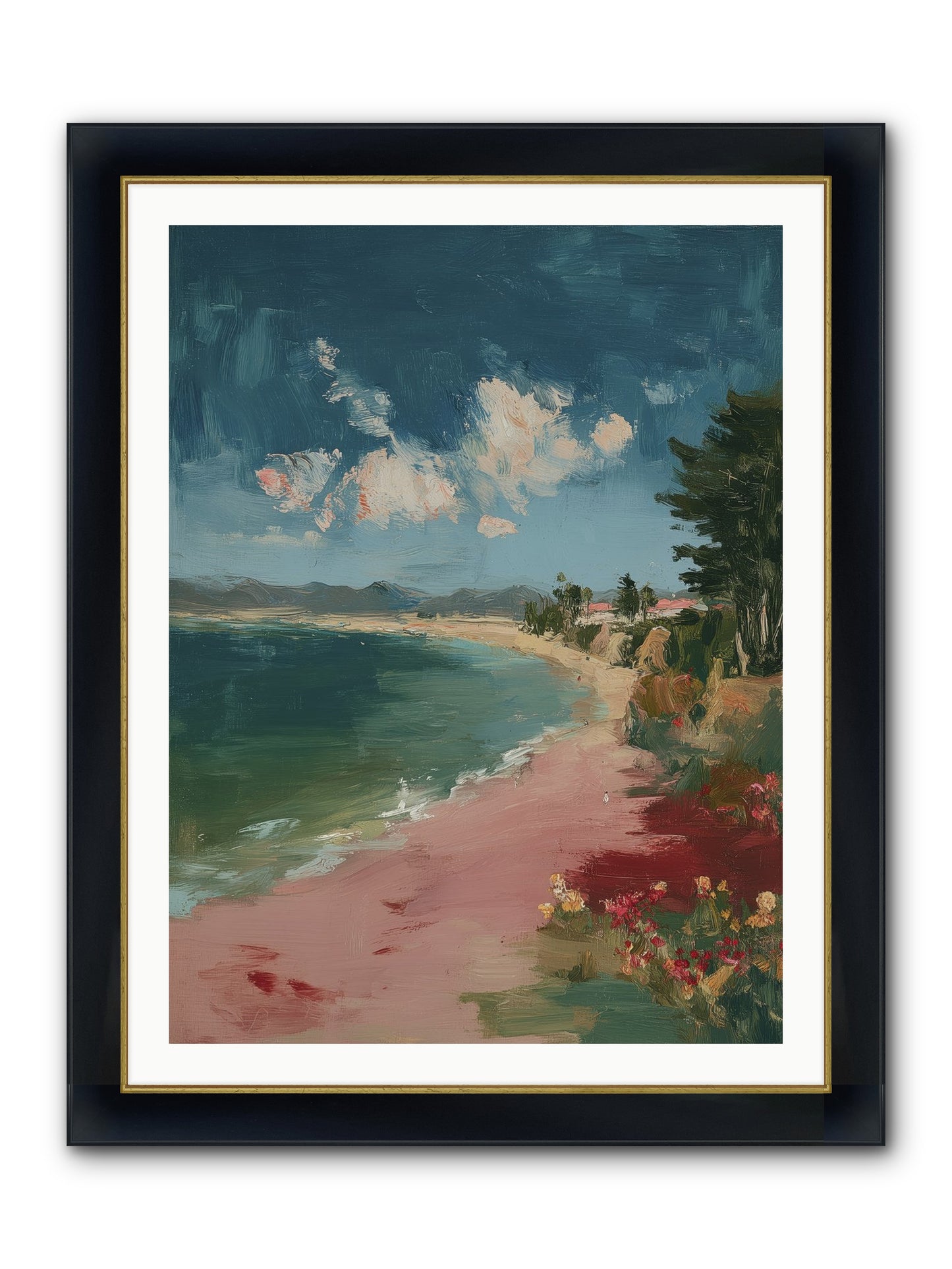Renaissance Dreams Framed Print - Wide Black w/Gold 30x40