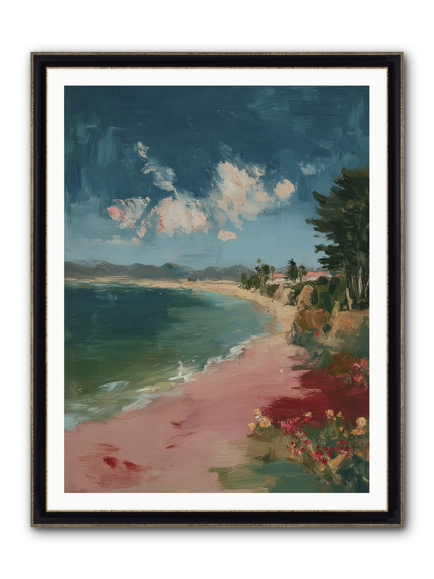 Renaissance Dreams Framed Print - Black & Gold 36x48