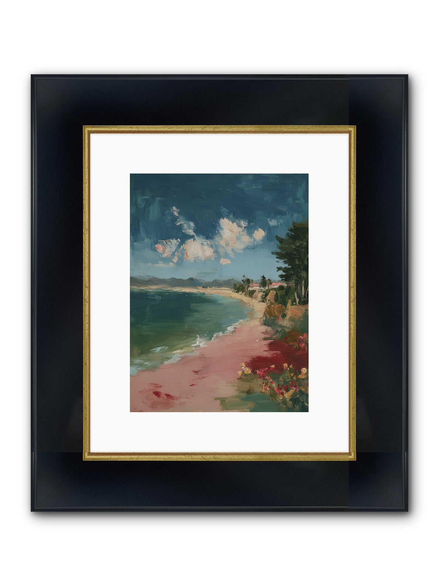 Renaissance Dreams Framed Print - Wide Black w/Gold 9x12