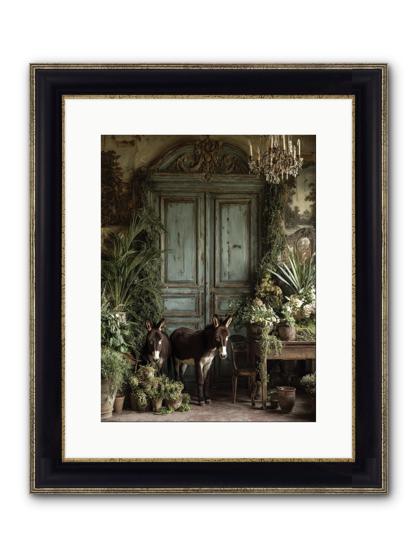 Rendezvous Framed Print - Black & Gold 12x16