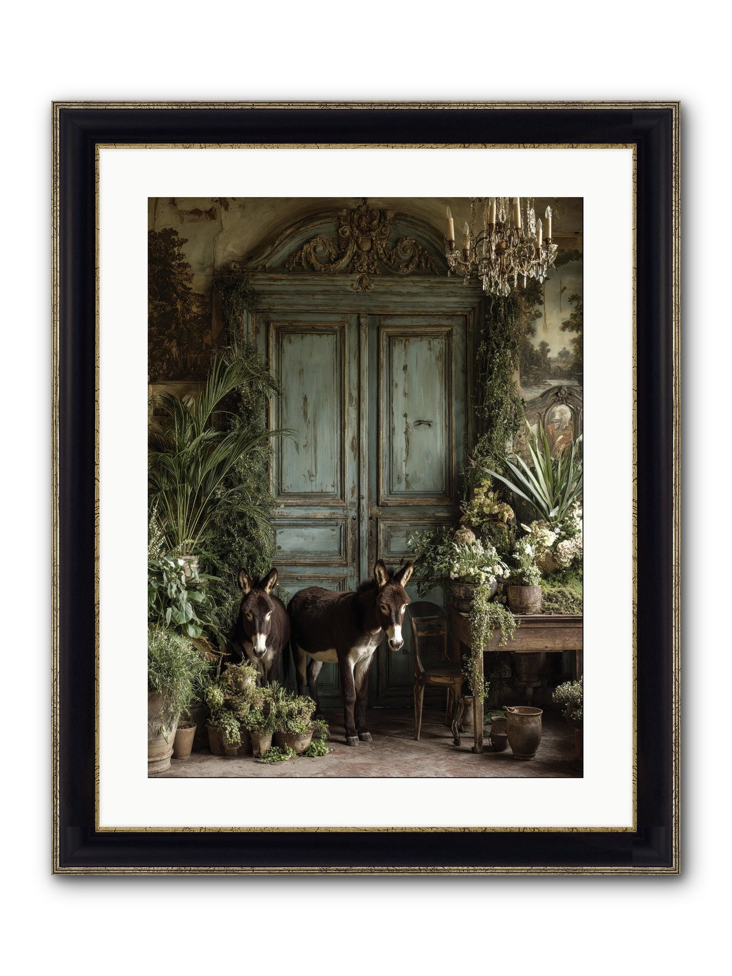 Rendezvous Framed Print - Black & Gold 18x24