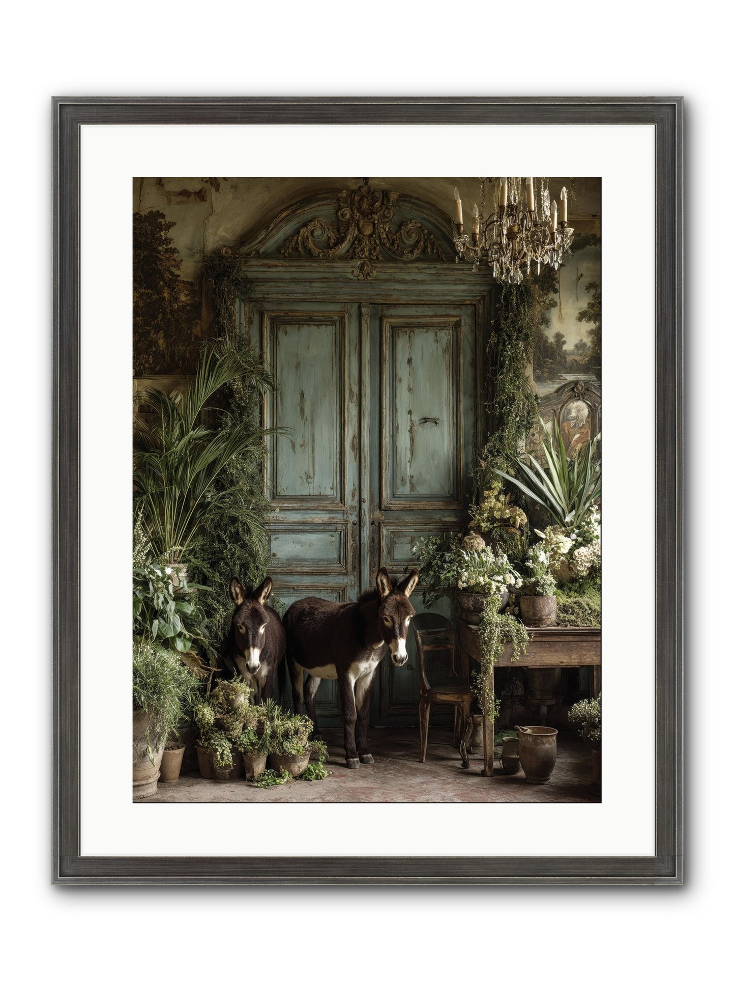 Rendezvous Framed Print - Slimwoods Black/Silver 18x24