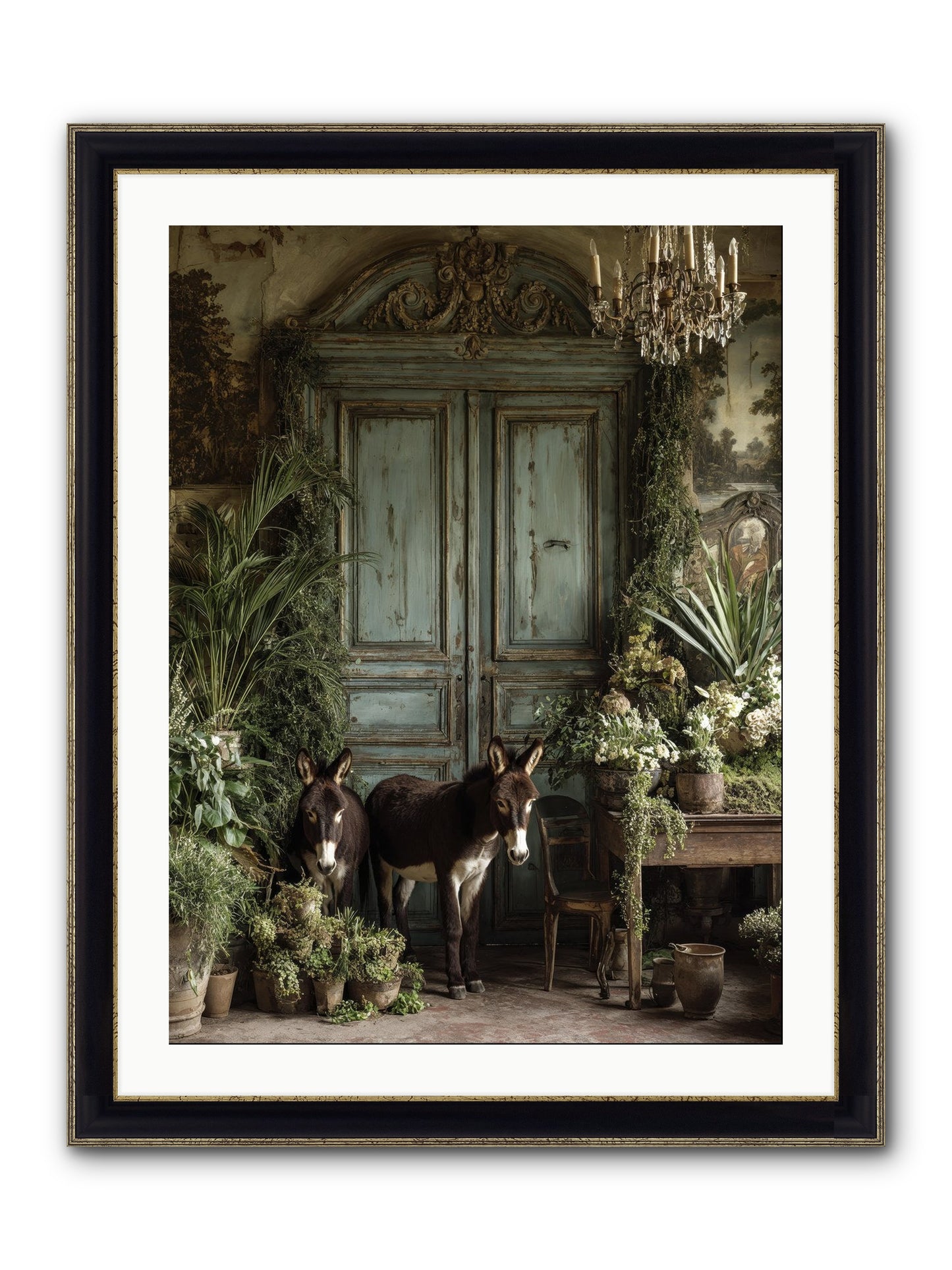 Rendezvous Framed Print - Black & Gold 24x32