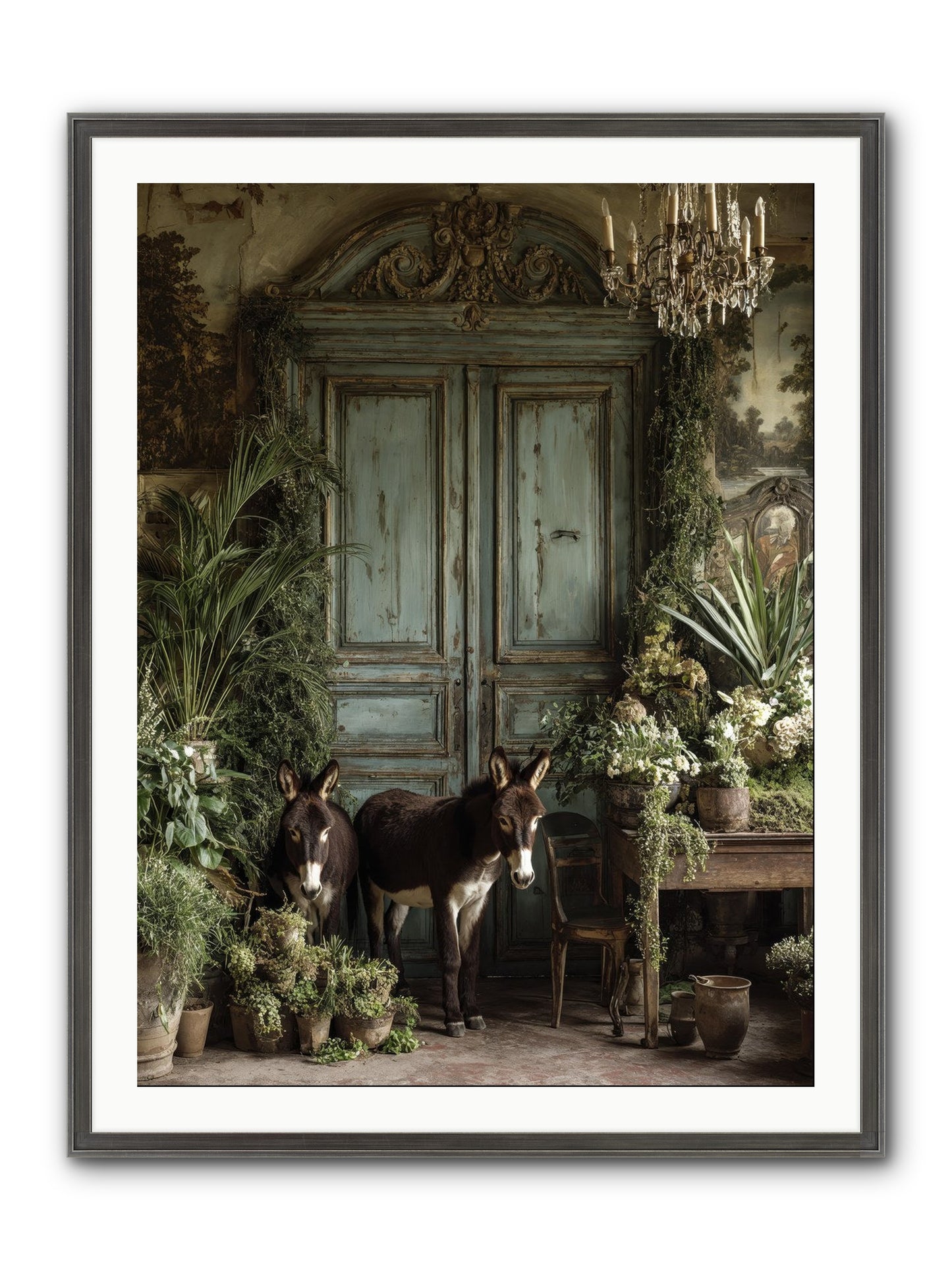 Rendezvous Framed Print - Slimwoods Black/Silver 30x40