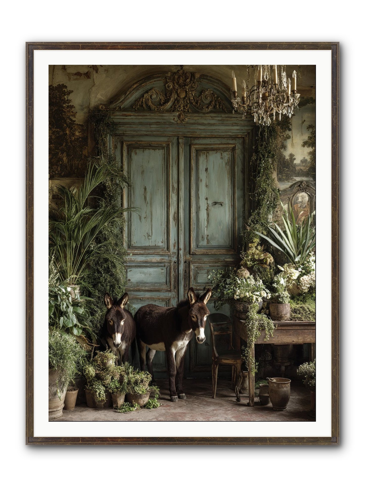 Rendezvous Framed Print - Slimwoods Black/Gold 36x48