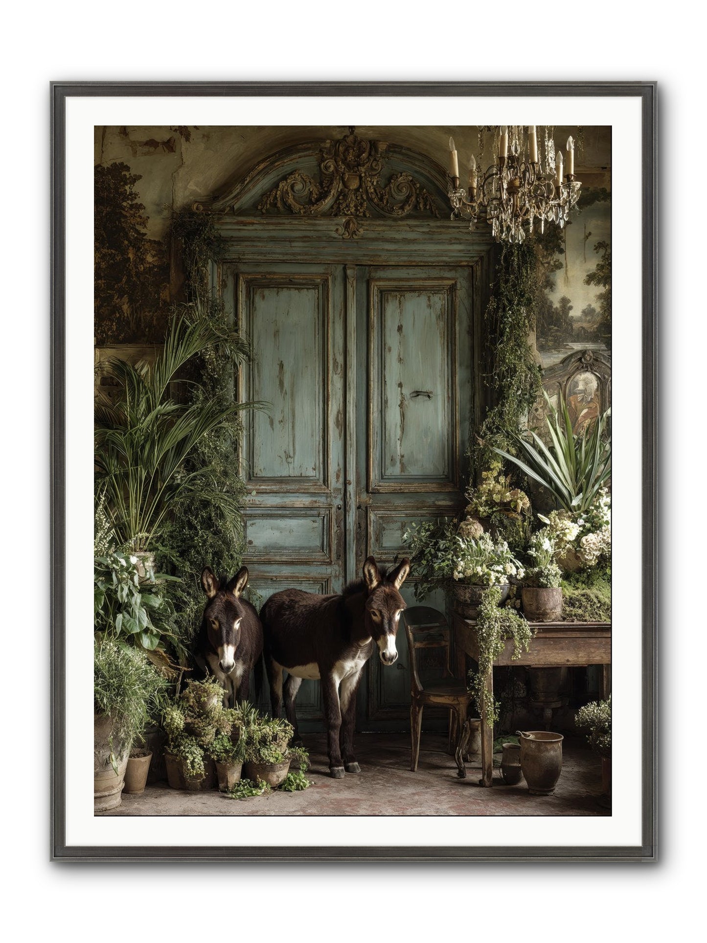 Rendezvous Framed Print - Slimwoods Black/Silver 36x48