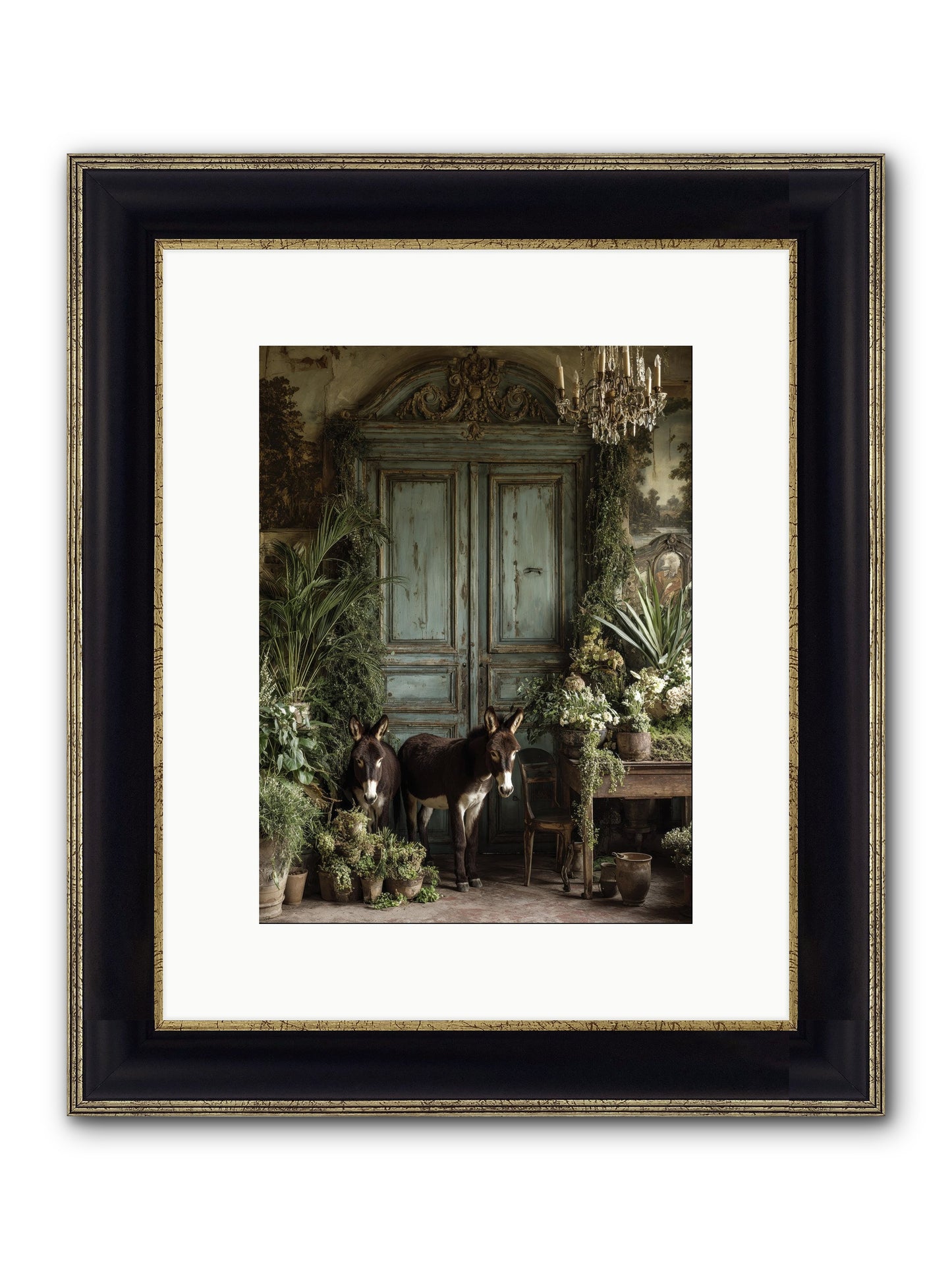 Rendezvous Framed Print - Black & Gold 9x12