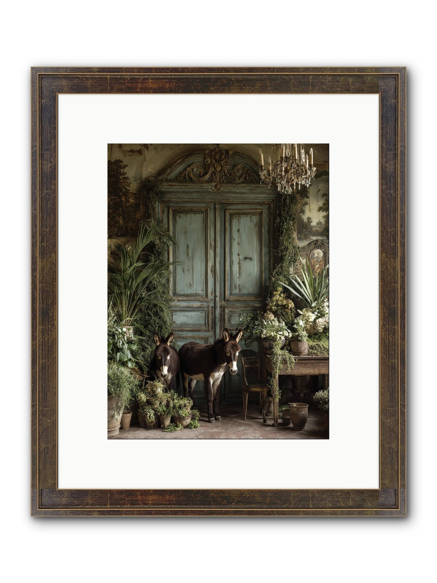 Rendezvous Framed Print - Slimwoods Black/Gold 9x12