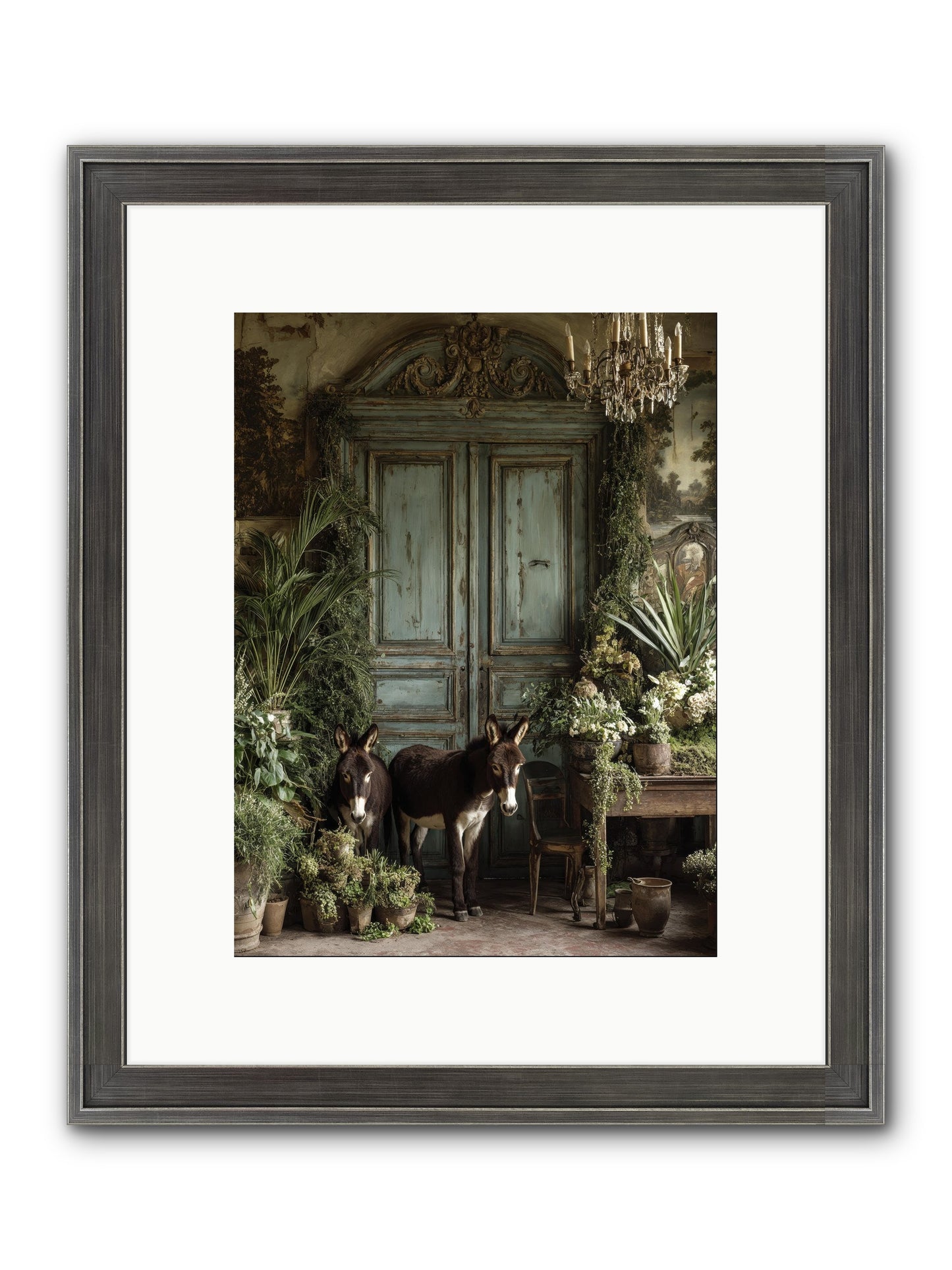 Rendezvous Framed Print - Slimwoods Black/Silver 9x12