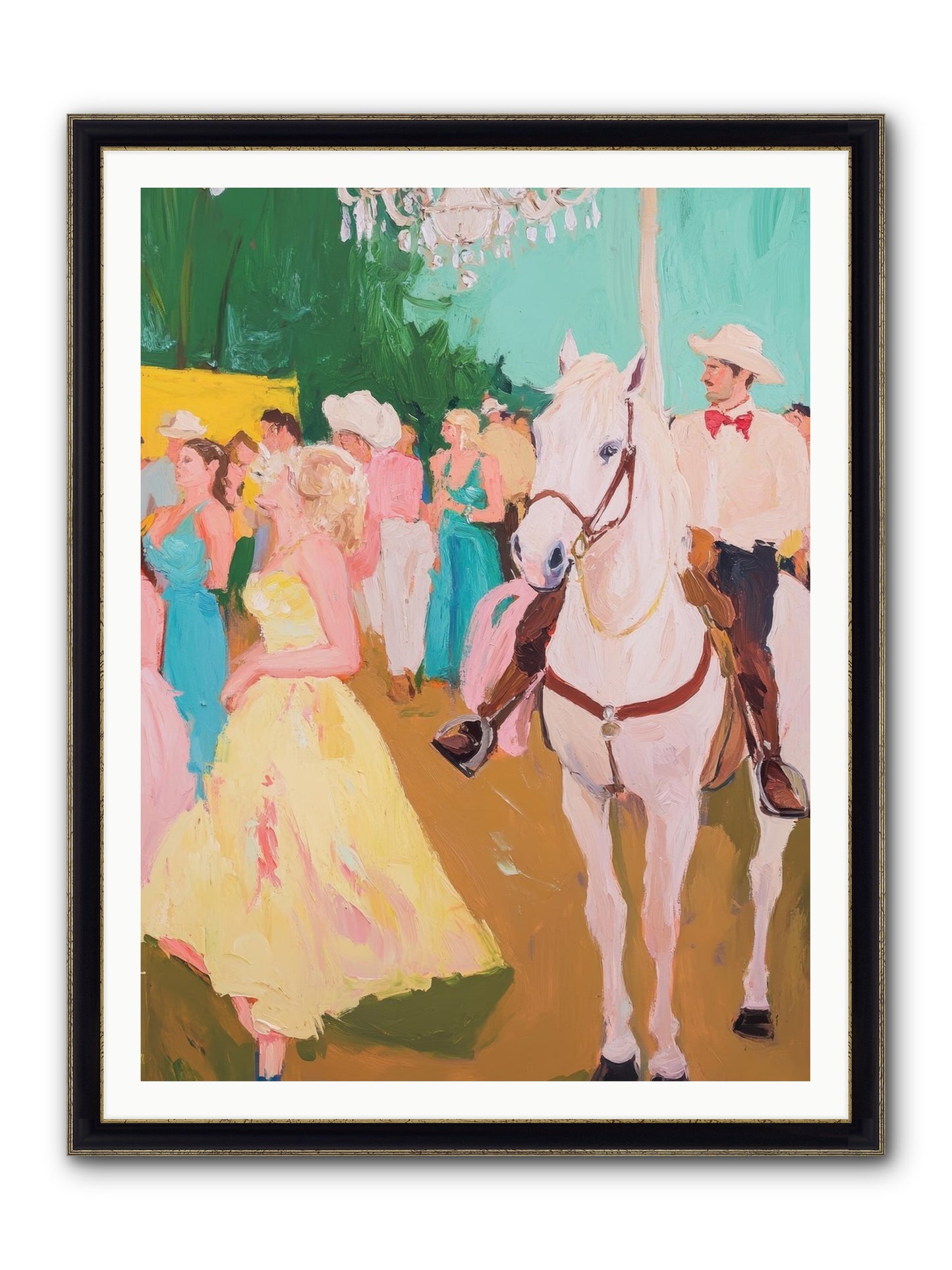 Renegade Roundup Framed Print - Black & Gold 36x48