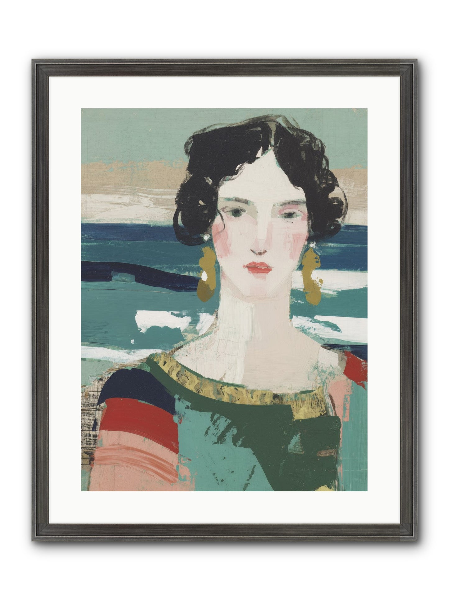 Restless Waves Framed Print - Slimwoods Black/Silver 18x24