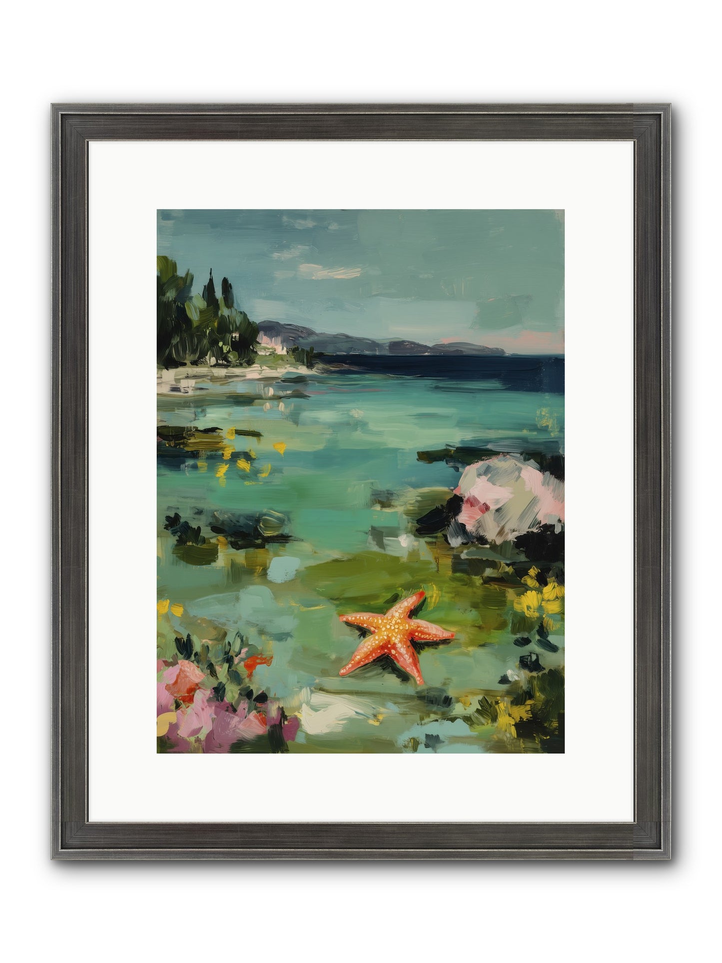 Retreating Tides Framed Print - Slimwoods Black/Silver 12x16