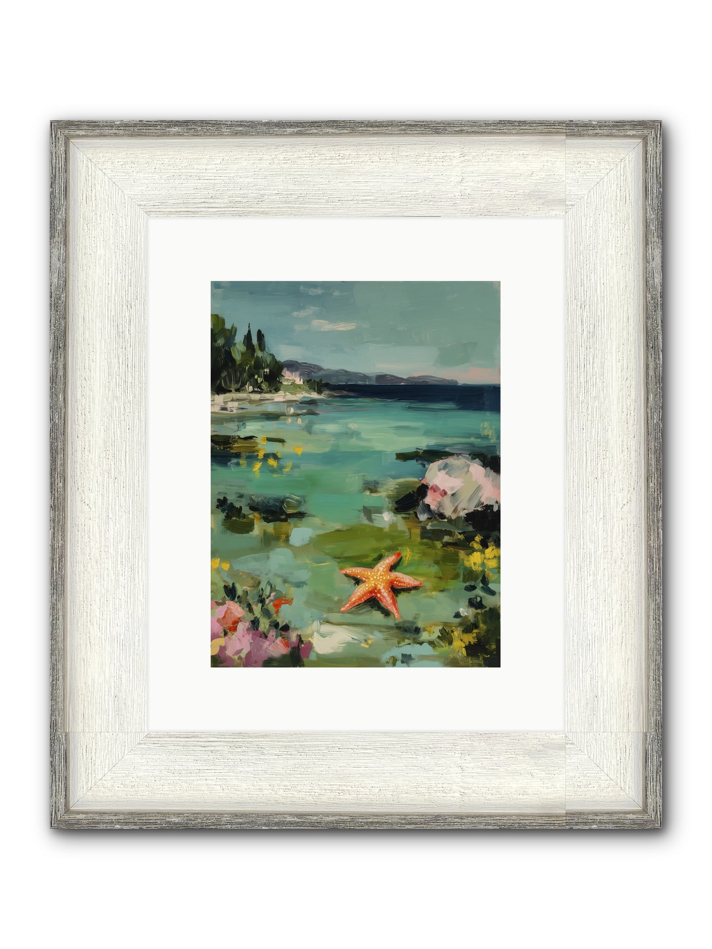 Retreating Tides Framed Print - Driftwood White 9x12