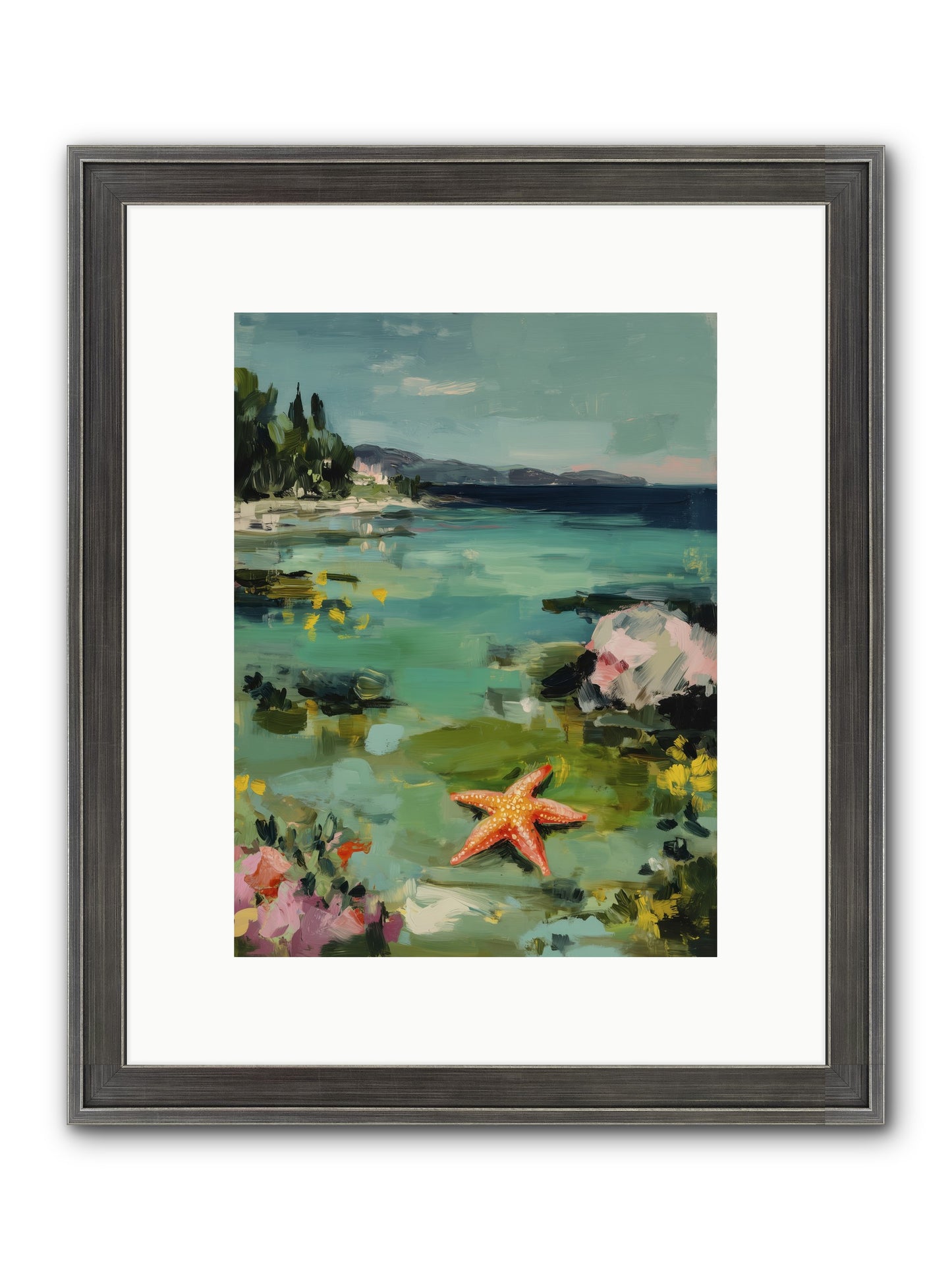 Retreating Tides Framed Print - Slimwoods Black/Silver 9x12