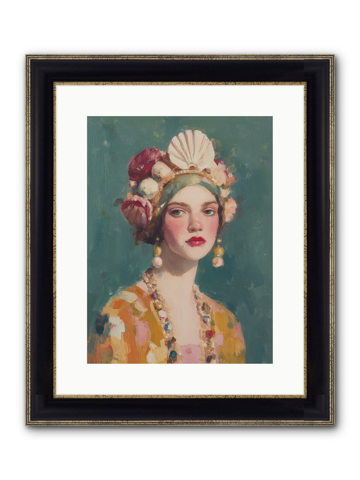 Returning Through Time Framed Print - Black & Gold 12x16