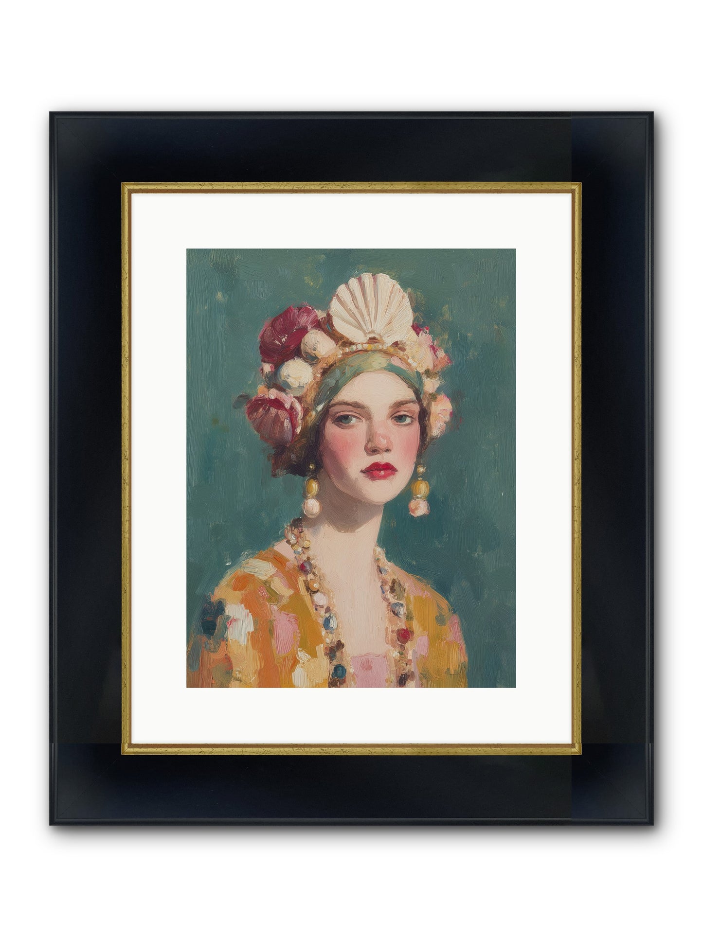 Returning Through Time Framed Print - Wide Black w/Gold 12x16