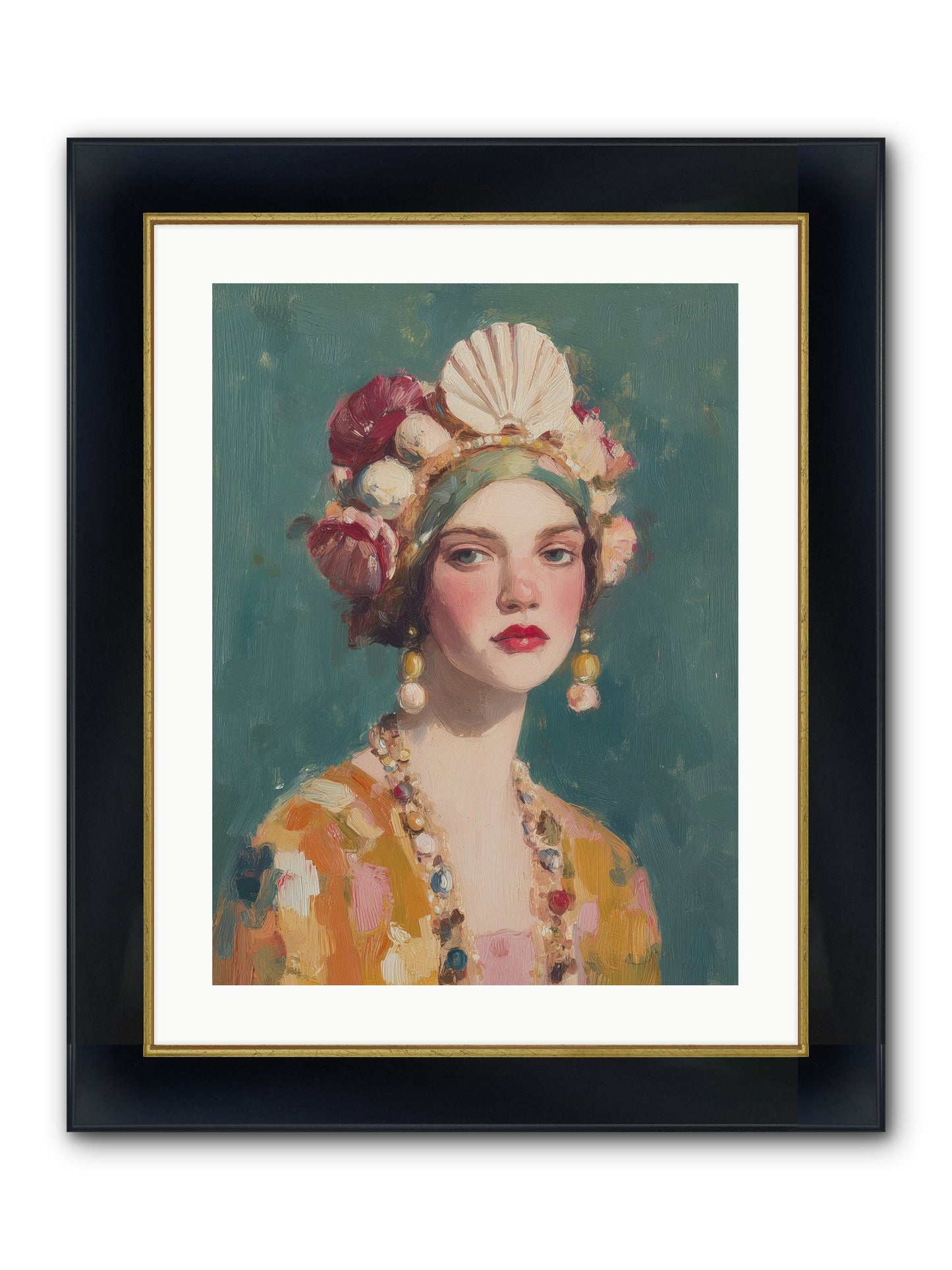 Returning Through Time Framed Print - Wide Black w/Gold 18x24