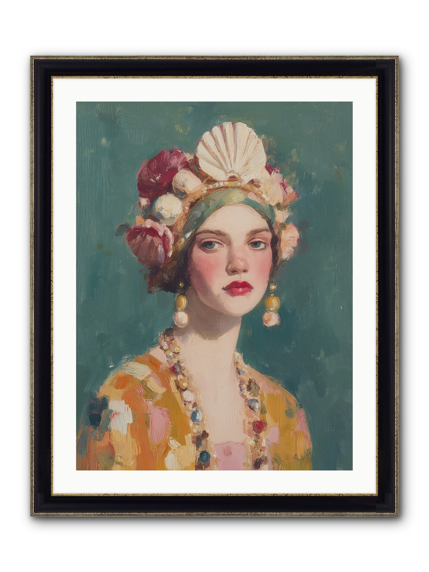 Returning Through Time Framed Print - Black & Gold 24x32