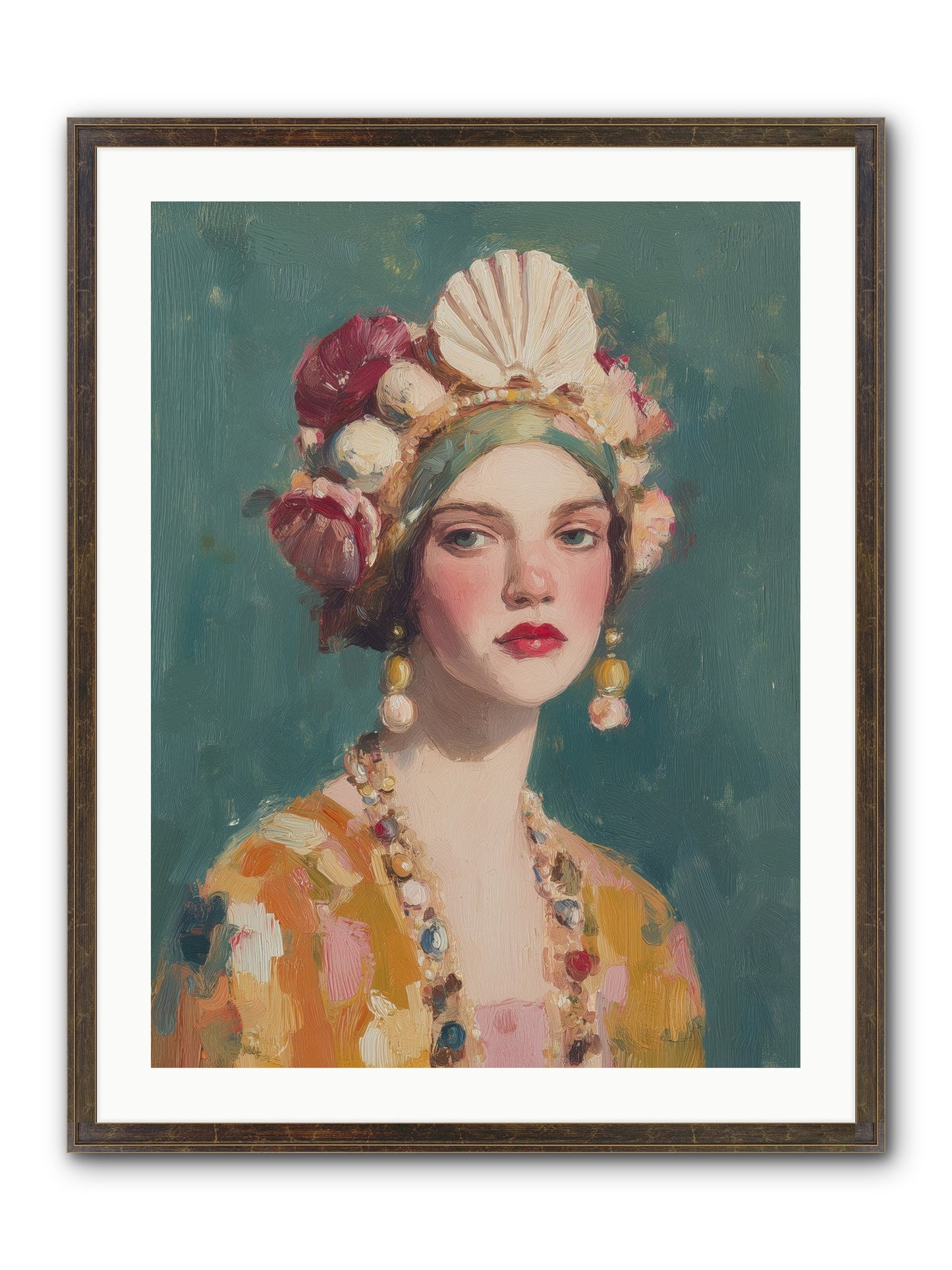 Returning Through Time Framed Print - Slimwoods Black/Gold 24x32