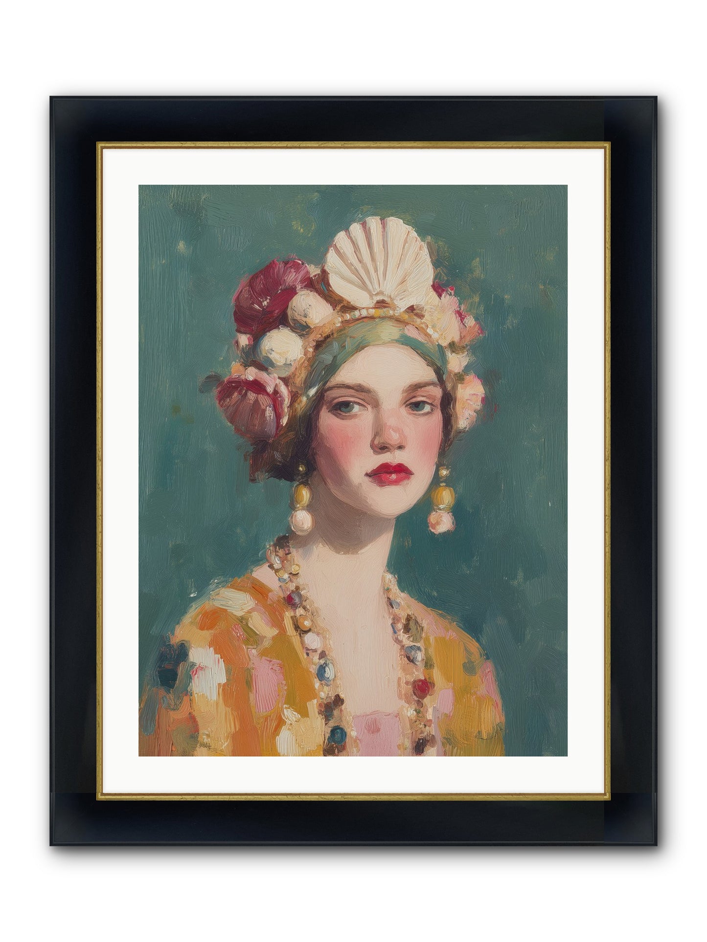 Returning Through Time Framed Print - Wide Black w/Gold 24x32