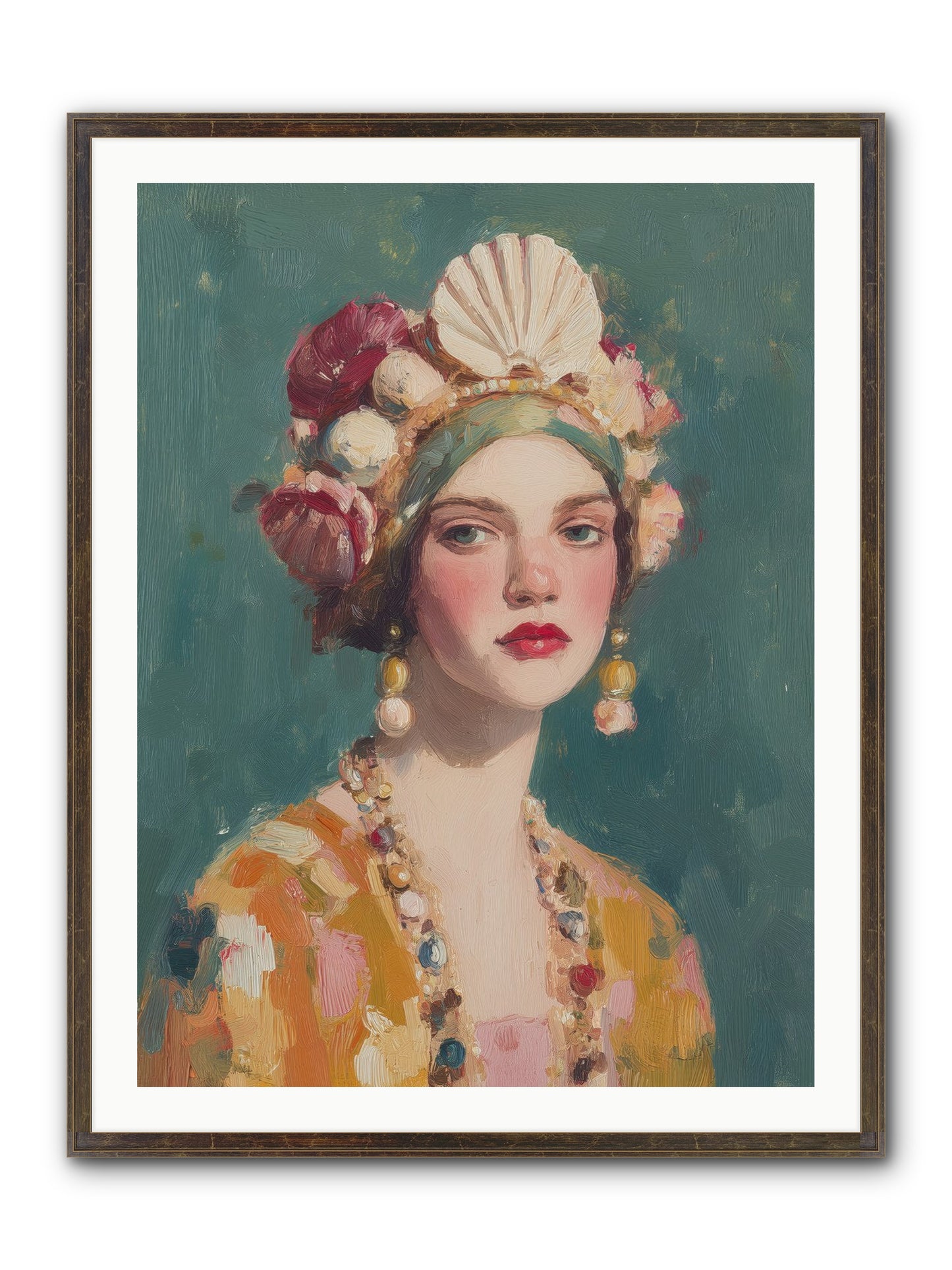 Returning Through Time Framed Print - Slimwoods Black/Gold 30x40