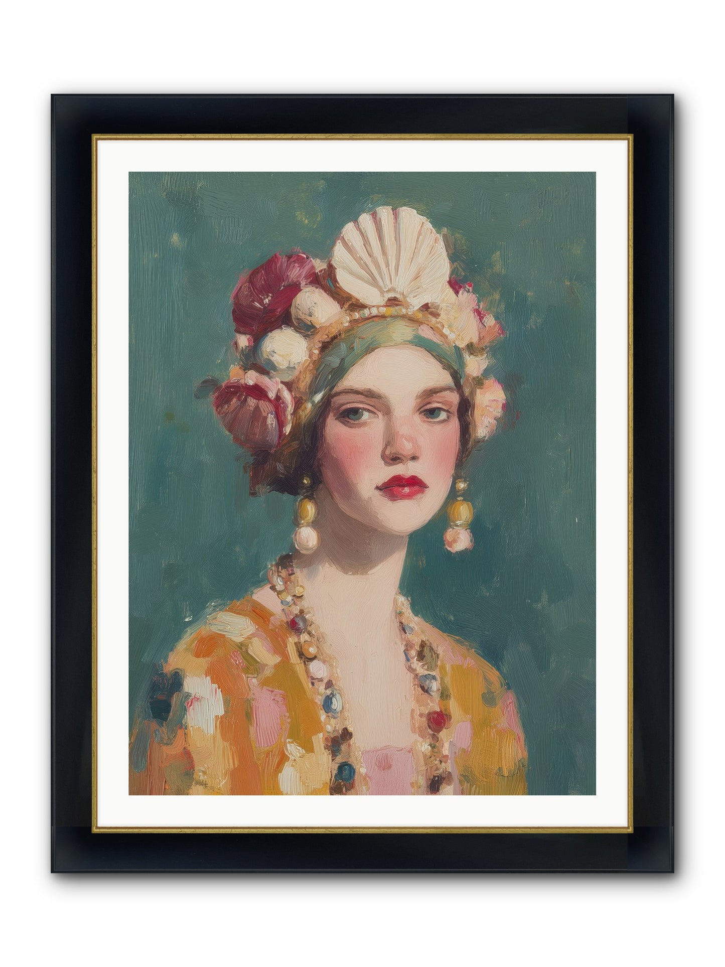 Returning Through Time Framed Print - Wide Black w/Gold 30x40