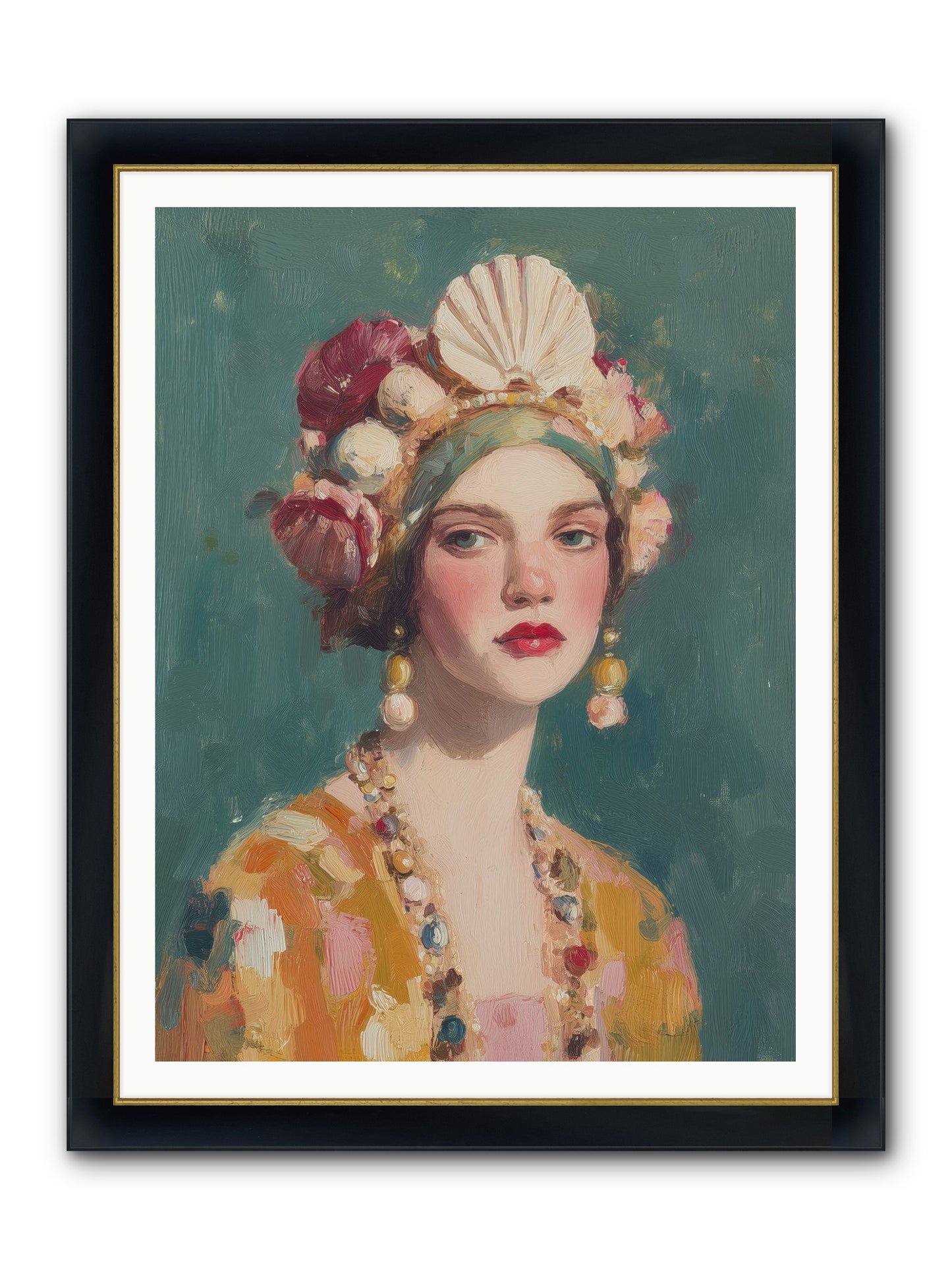 Returning Through Time Framed Print - Wide Black w/Gold 36x48