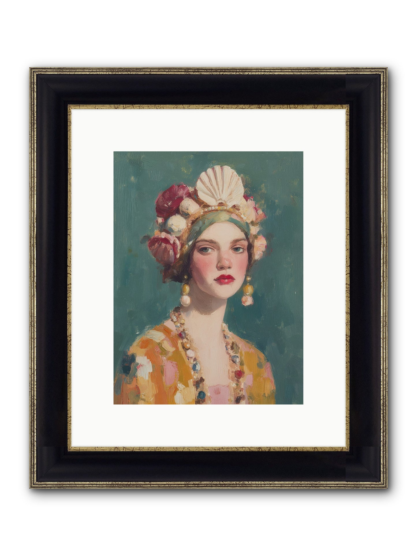 Returning Through Time Framed Print - Black & Gold 9x12