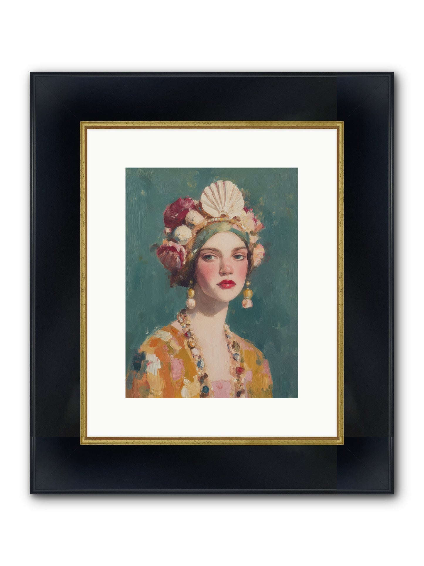 Returning Through Time Framed Print - Wide Black w/Gold 9x12
