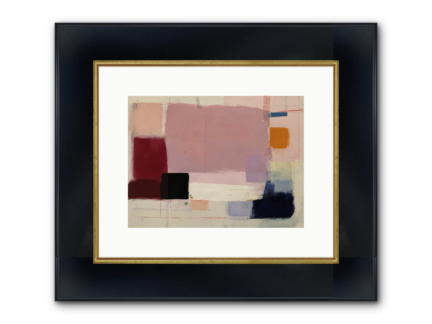 Revealed Framed Print - Wide Black w/Gold 12x9