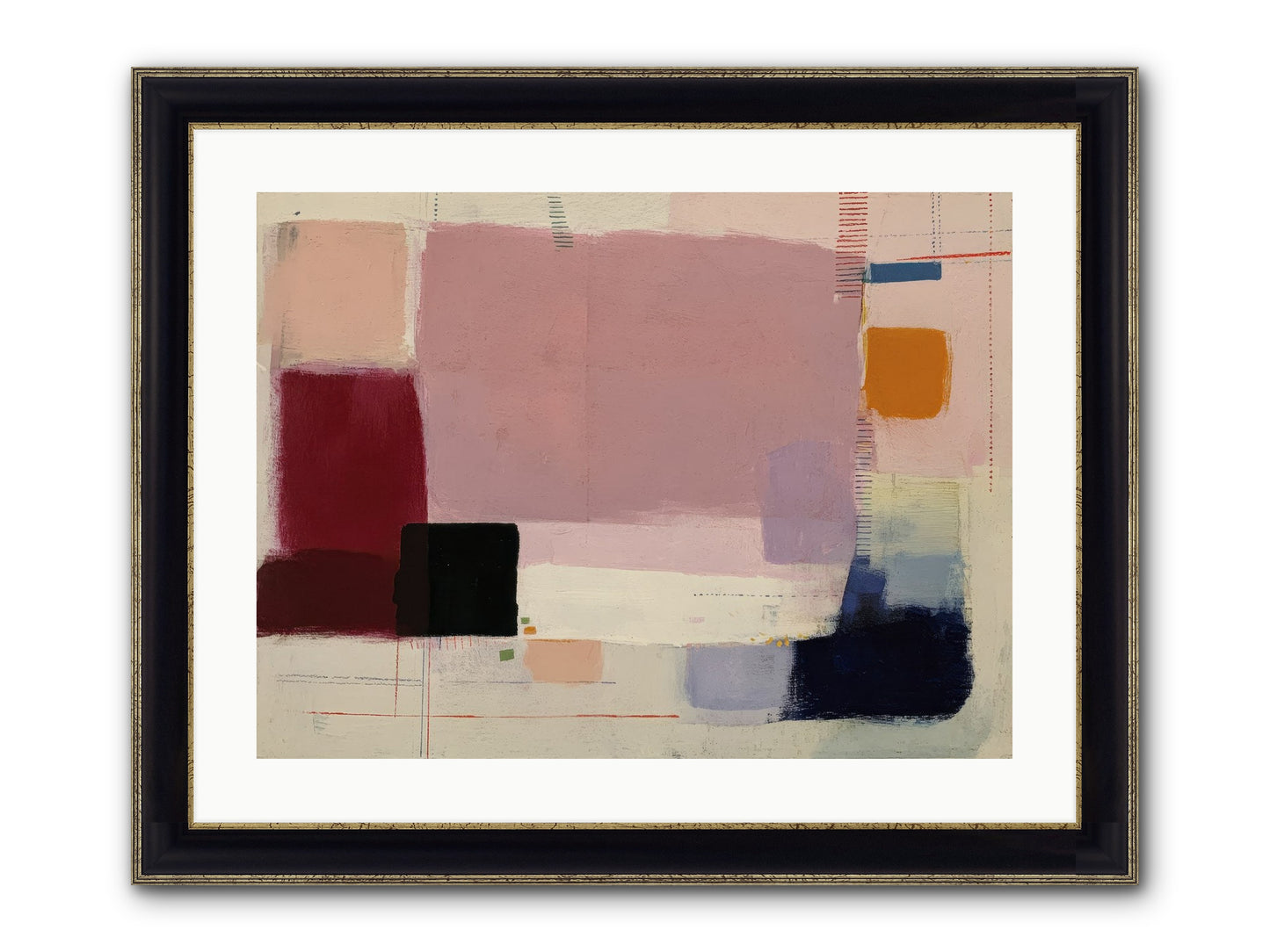 Revealed Framed Print - Black & Gold 24x18