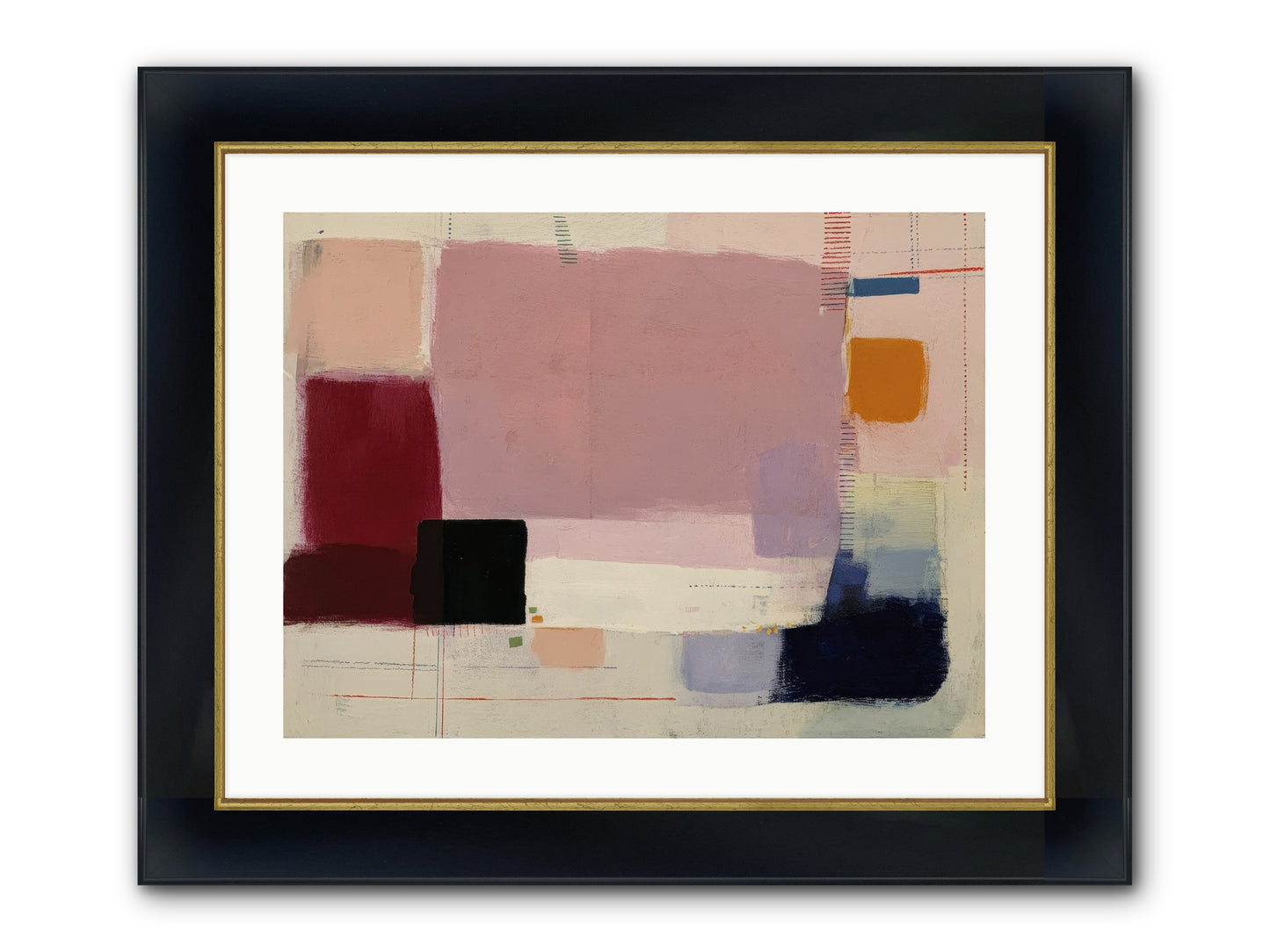 Revealed Framed Print - Wide Black w/Gold 24x18