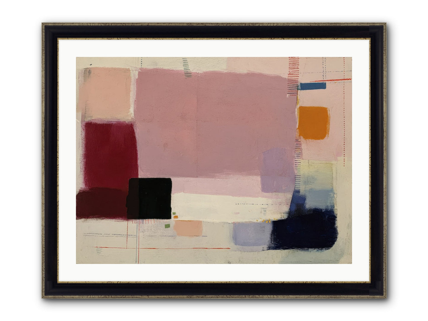 Revealed Framed Print - Black & Gold 32x24