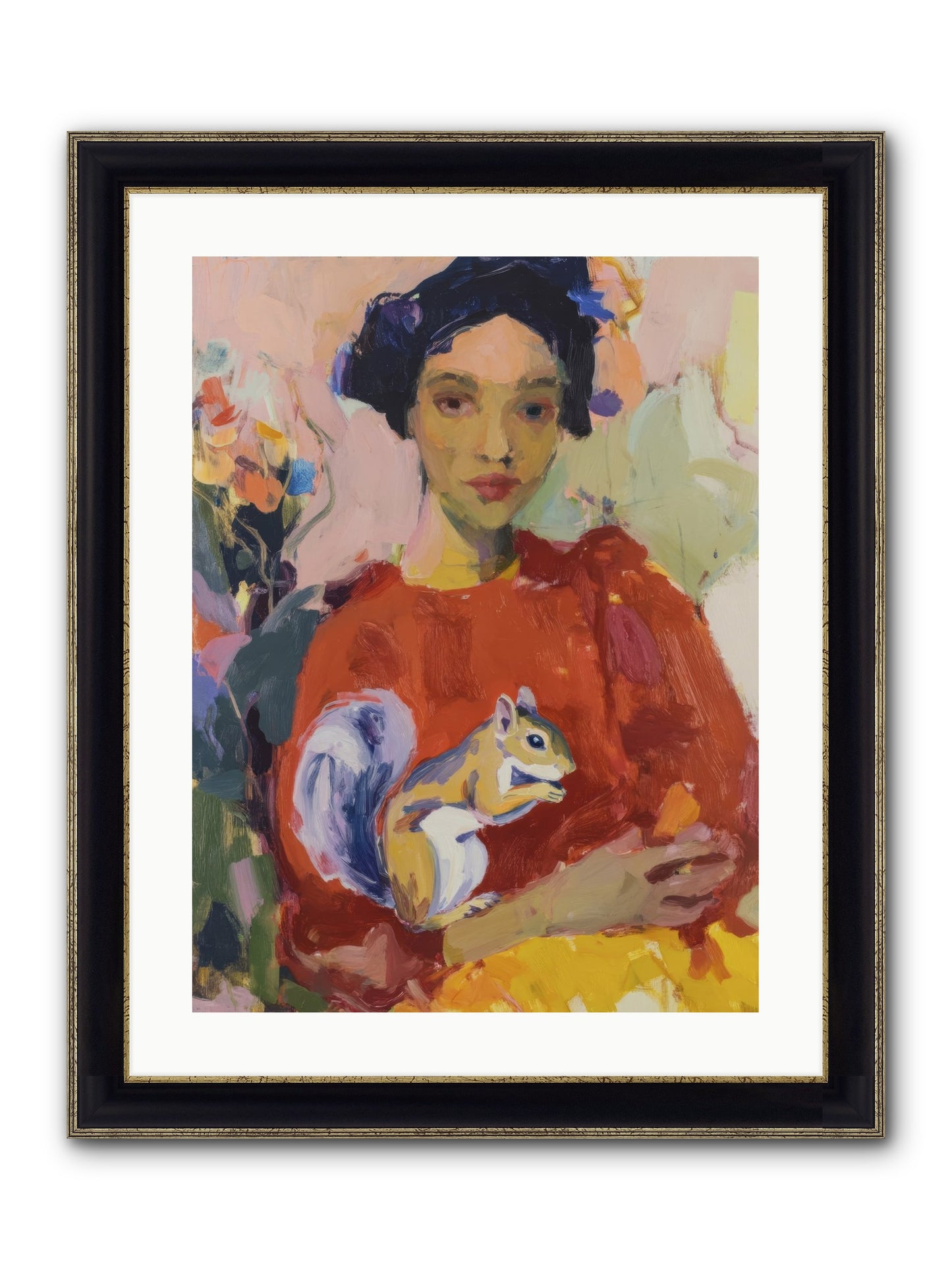 Reverie At Rosewater Hall Framed Print - Black & Gold 18x24