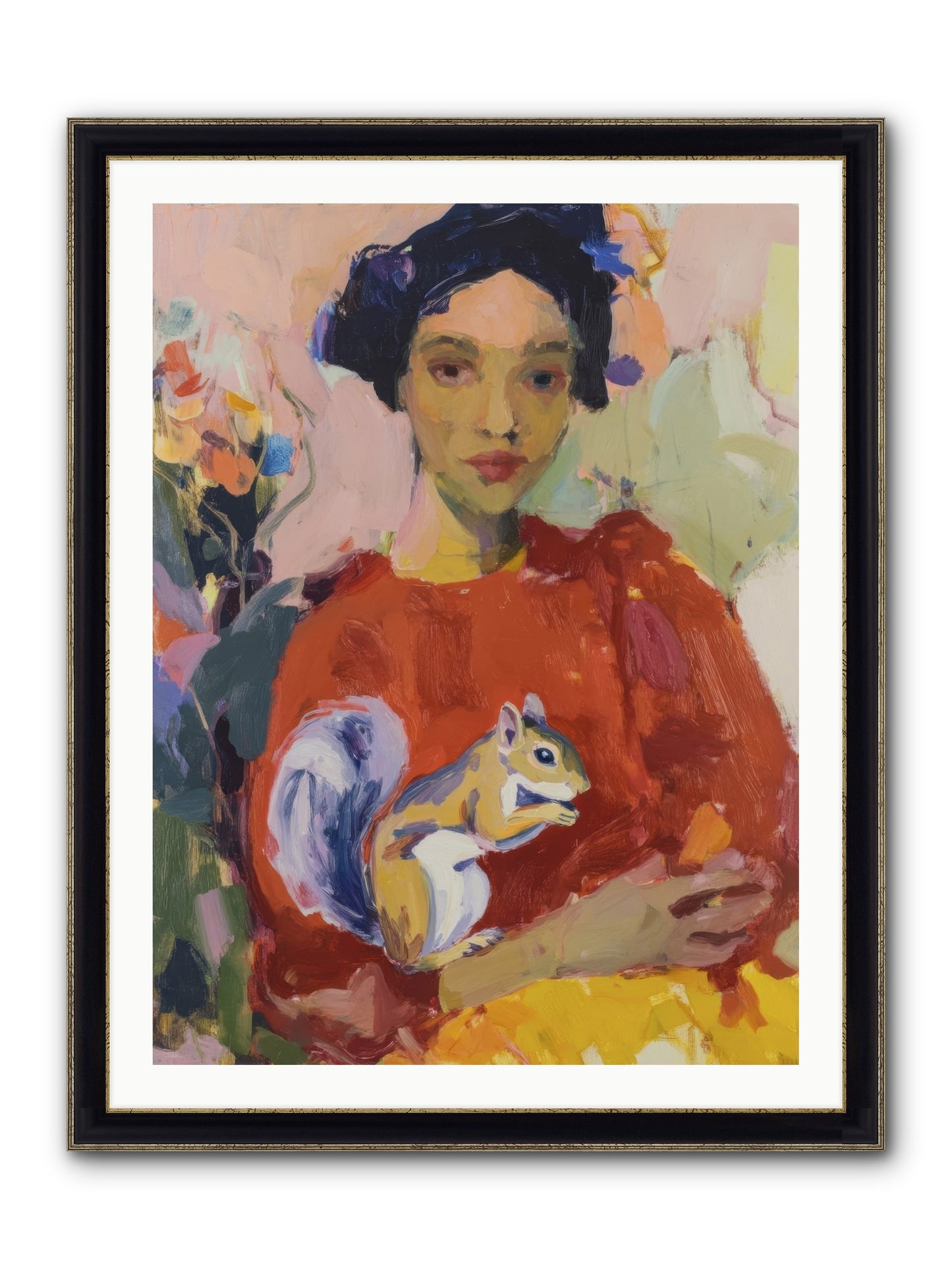 Reverie At Rosewater Hall Framed Print - Black & Gold 30x40