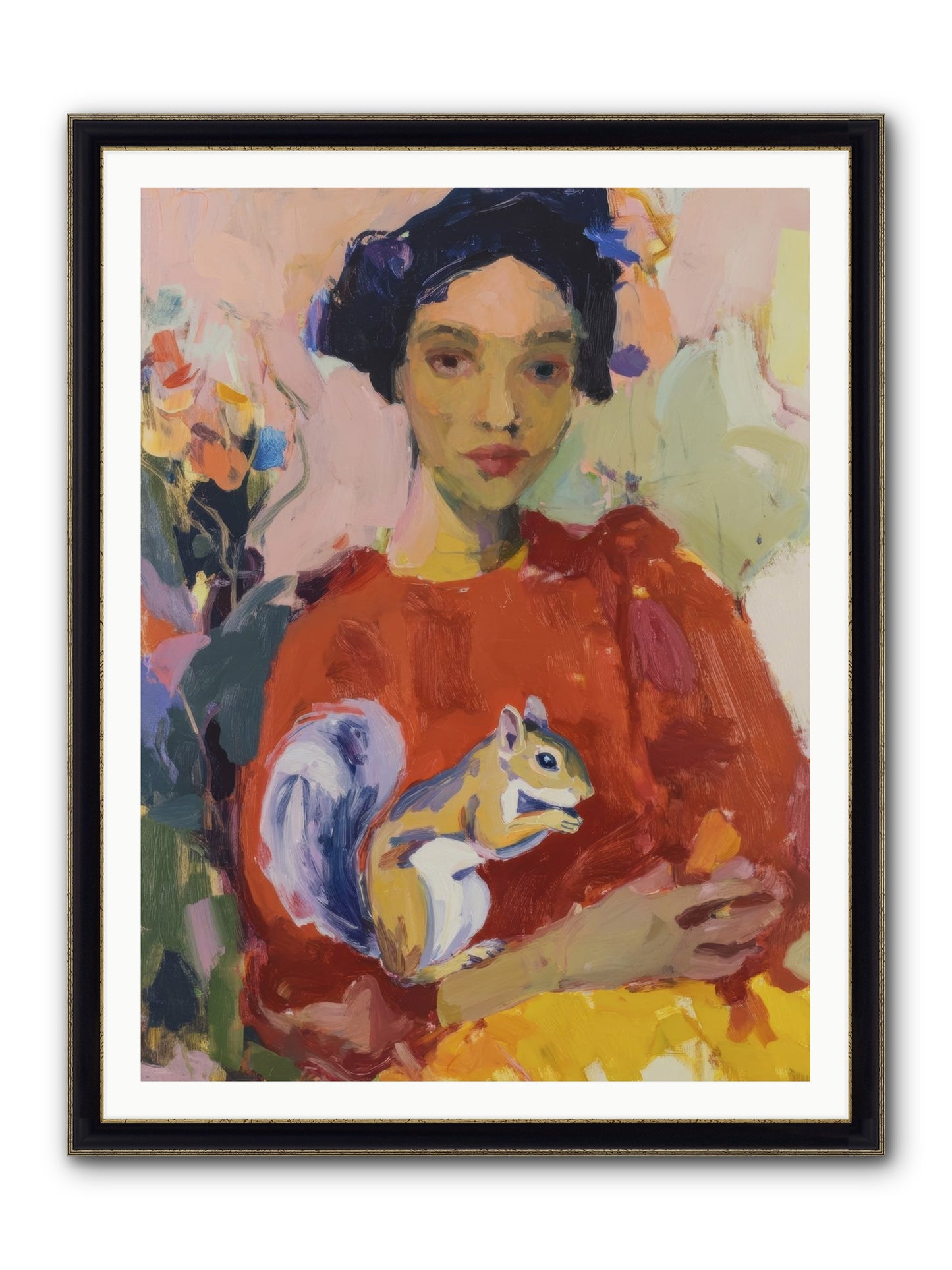 Reverie At Rosewater Hall Framed Print - Black & Gold 36x48