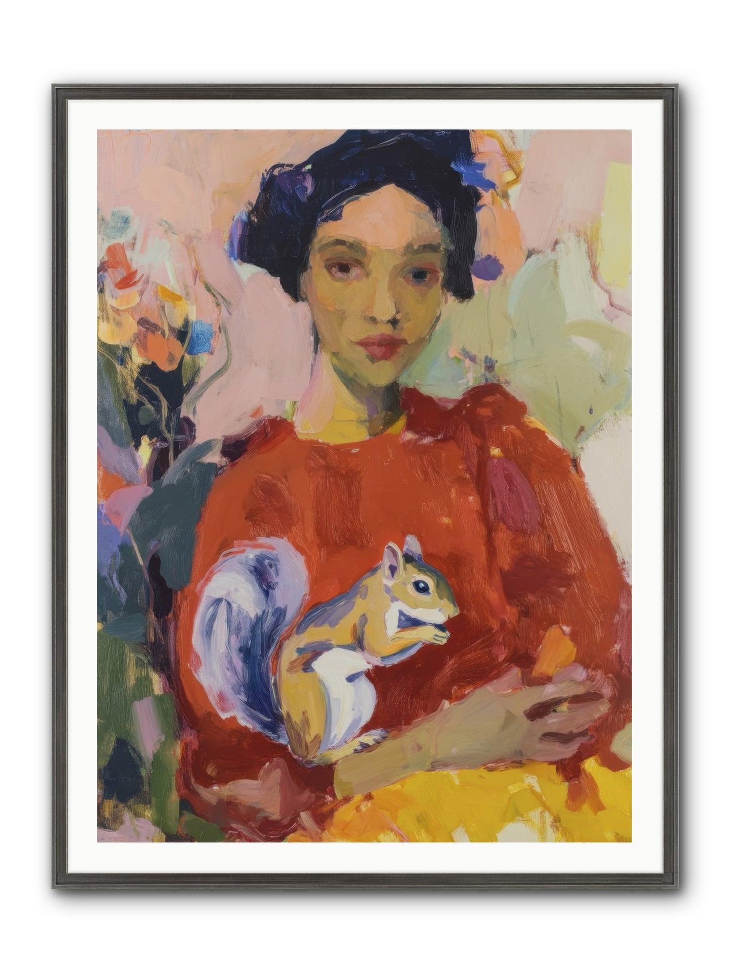 Reverie At Rosewater Hall Framed Print - Slimwoods Black/Silver 36x48