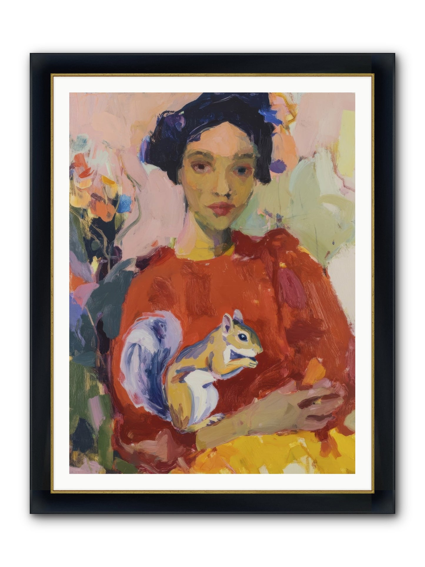 Reverie At Rosewater Hall Framed Print - Wide Black w/Gold 36x48