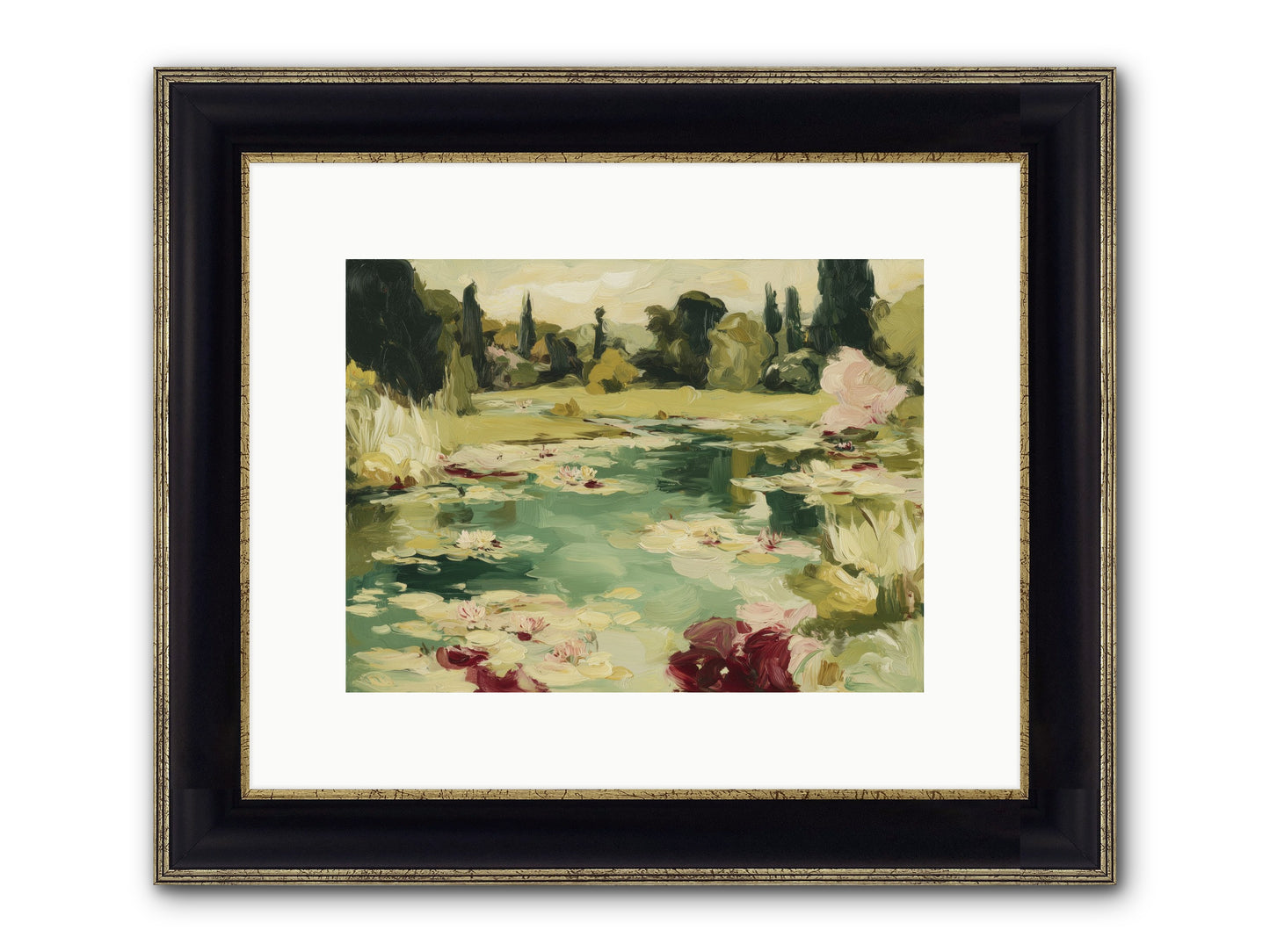 Reveries At Sunrise Framed Print - Black & Gold 12x9