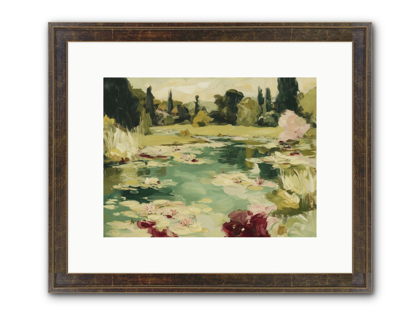 Reveries At Sunrise Framed Print - Slimwoods Black/Gold 12x9